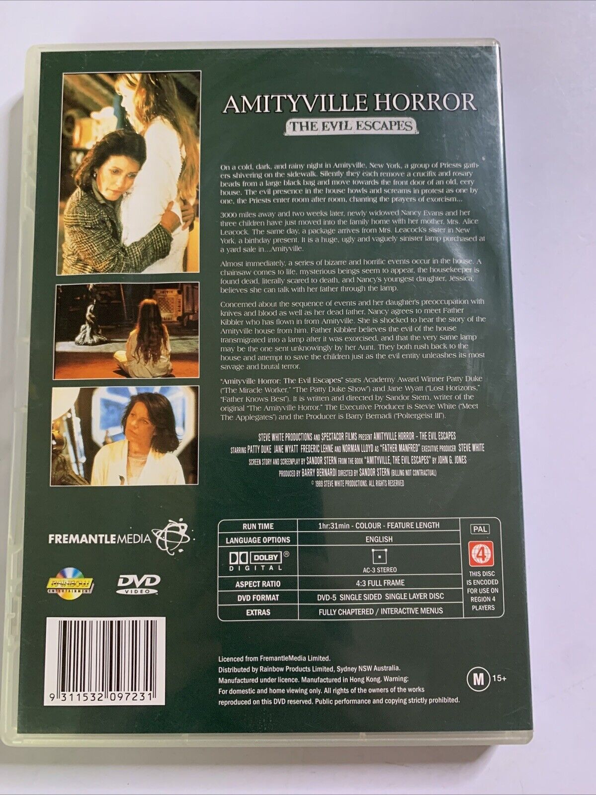 Amityville Horror - The Evil Escapes (DVD, 1989) Patty Duke Region 4 NEW
