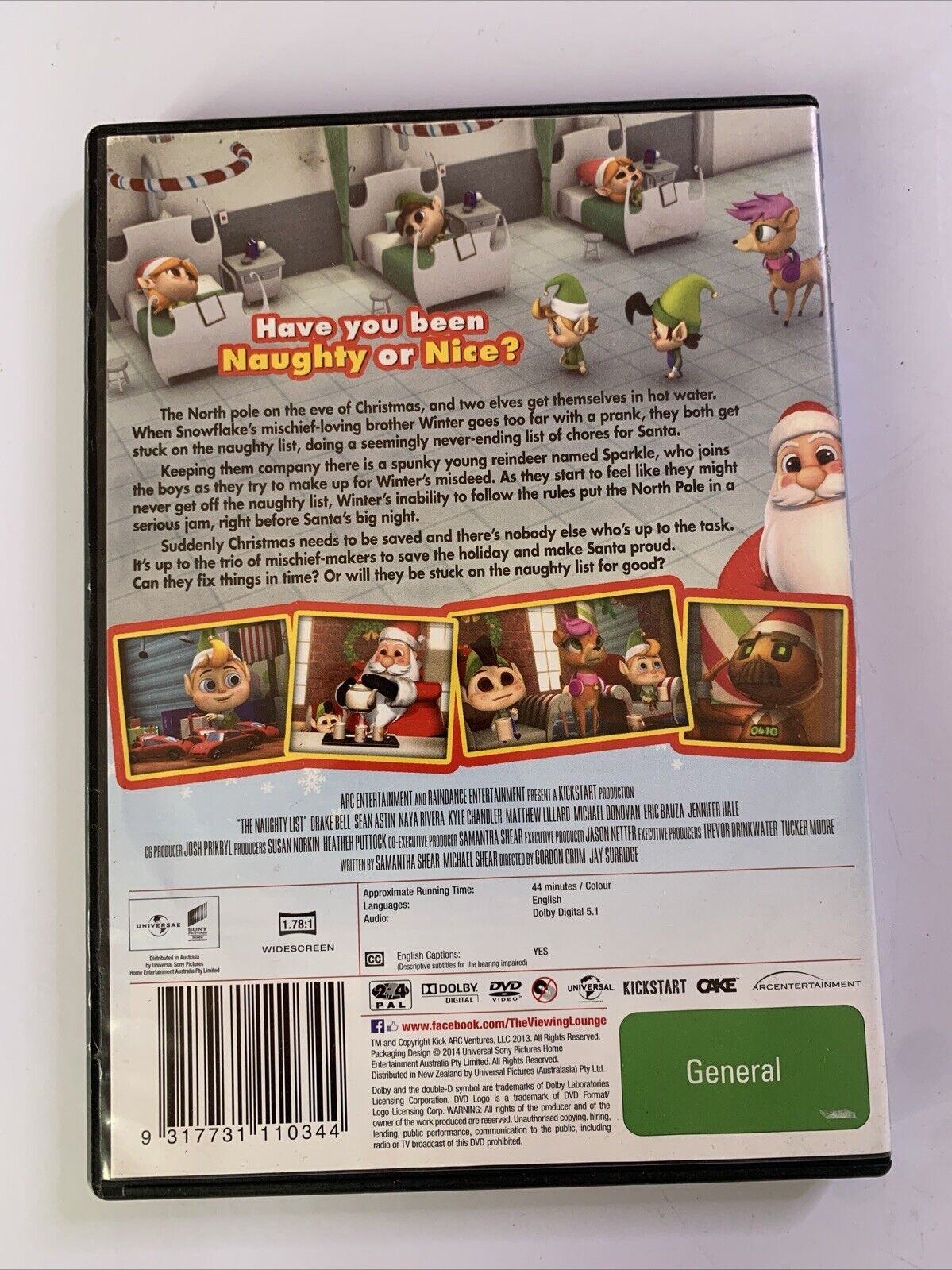 The Naughty List (DVD, 2013) Animated Movie Region 4