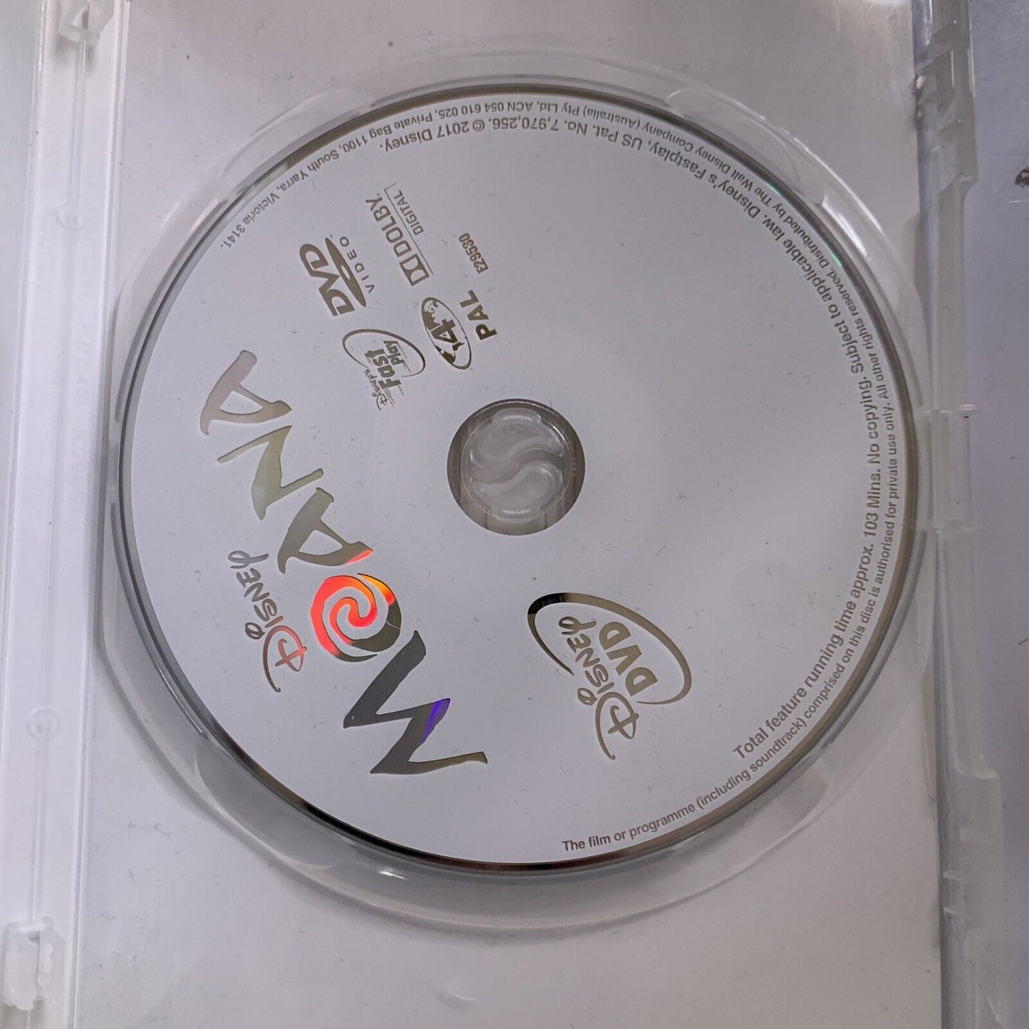 Moana (DVD, 2016) Disney Animated Film Region 4