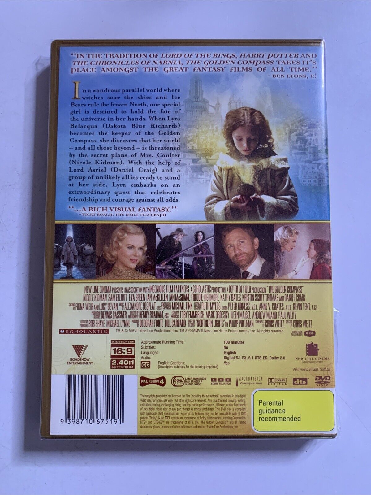 The Golden Compass (DVD, 2007) Nicole Kidman, Daniel Craig Region 4 NEW