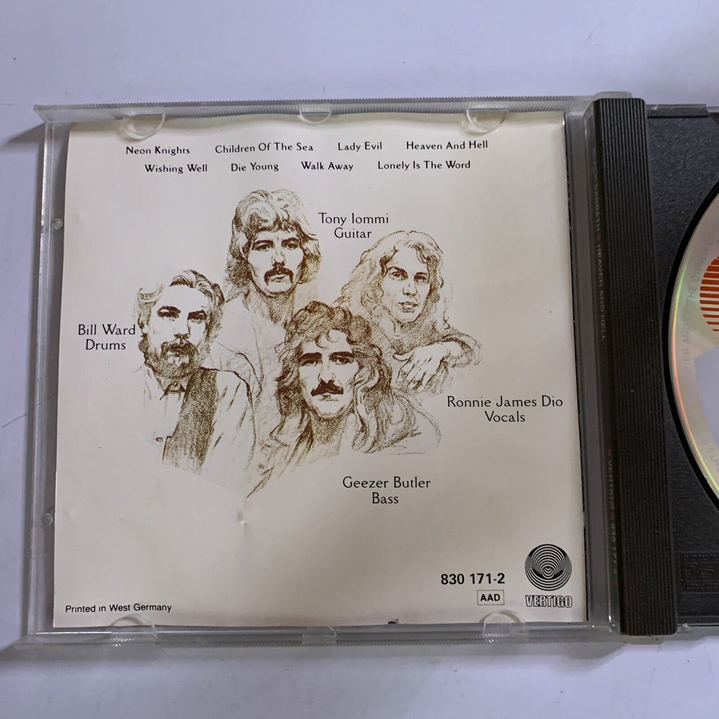 Black Sabbath – Heaven And Hell (CD, 1986) Album Germany Release Vertigo