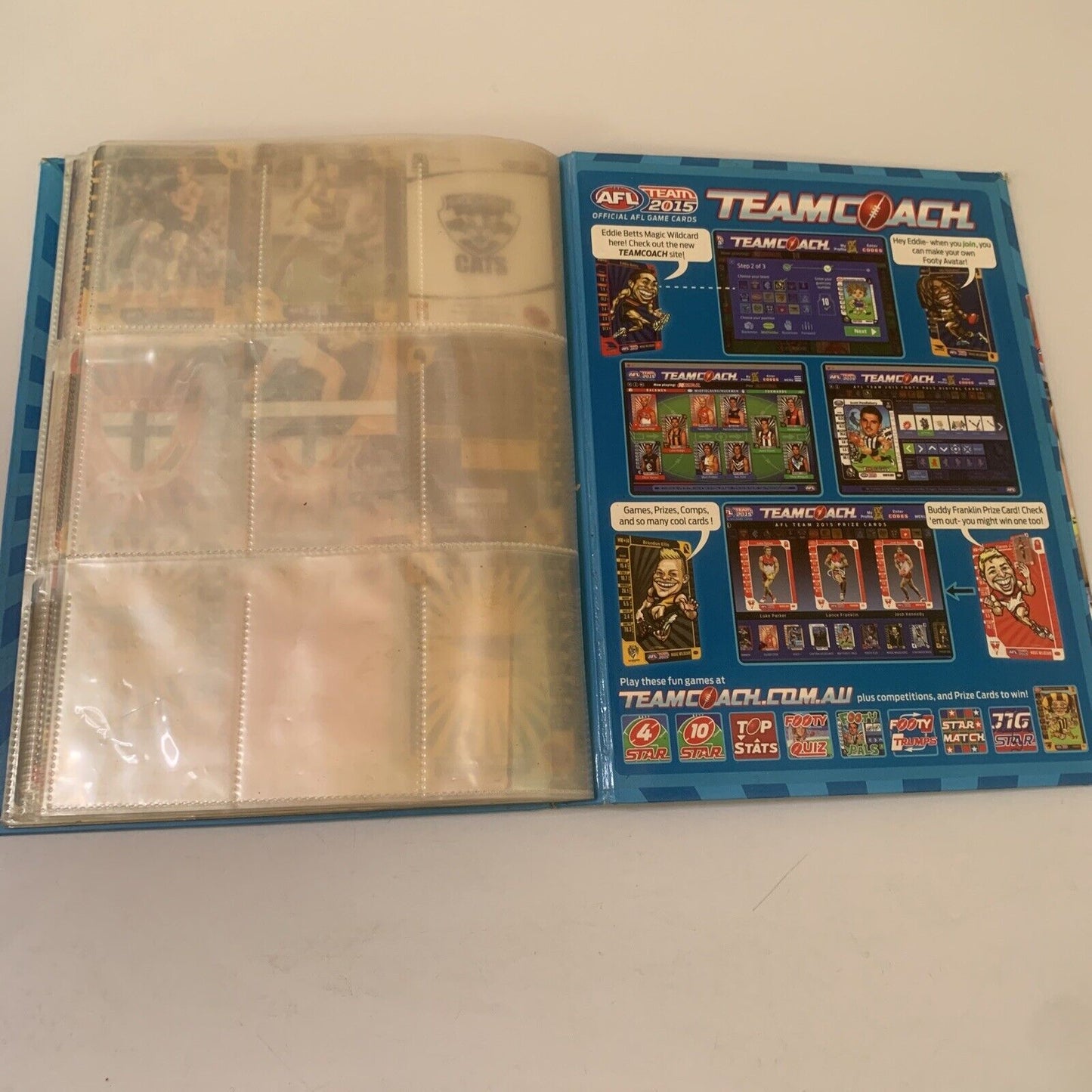 AFL Team 2015 Official Game Card Album with Cards