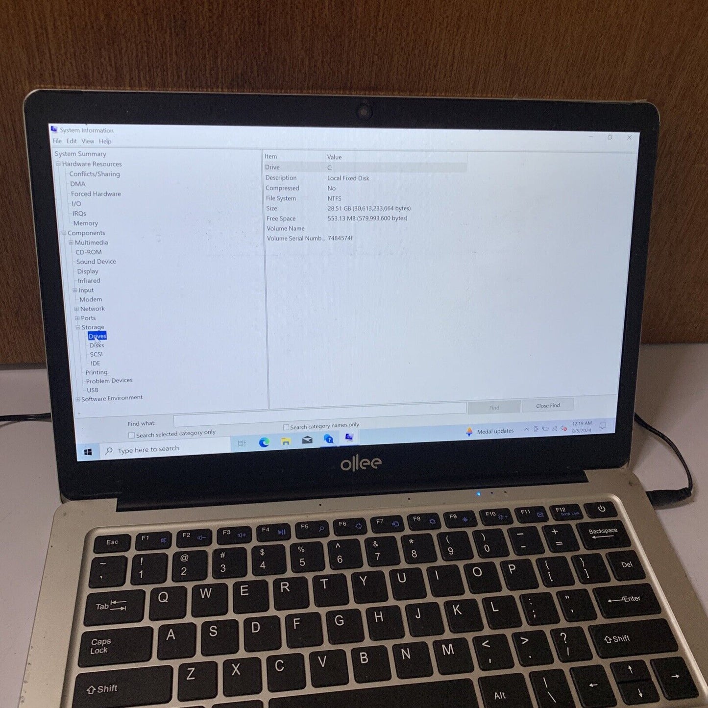 Ollee ML130 13.3" FHD Laptop Intel Celeron N3350 4GB *Sound Not Working