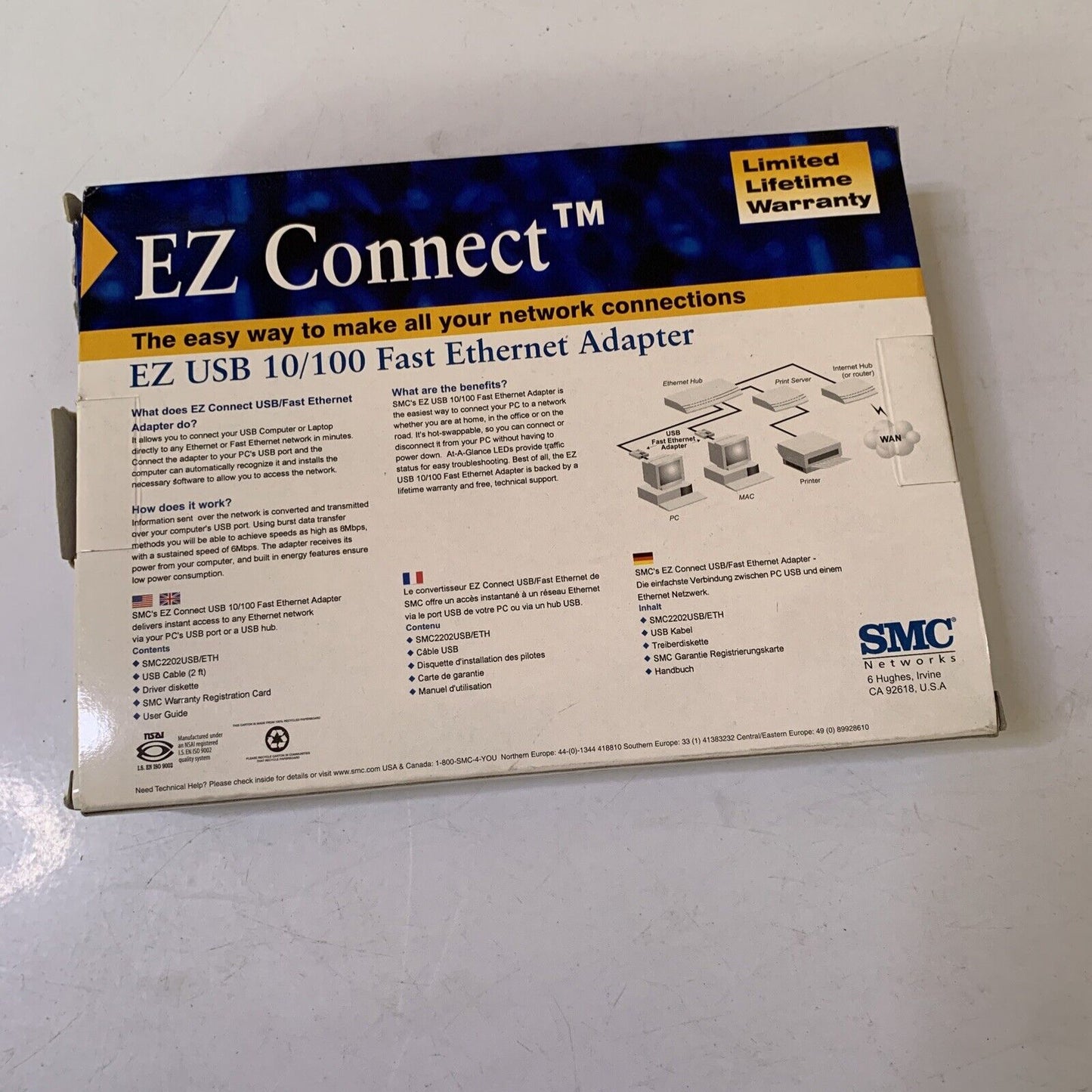 EZ Connect USB 10/100 Fast Ethernet Adapter