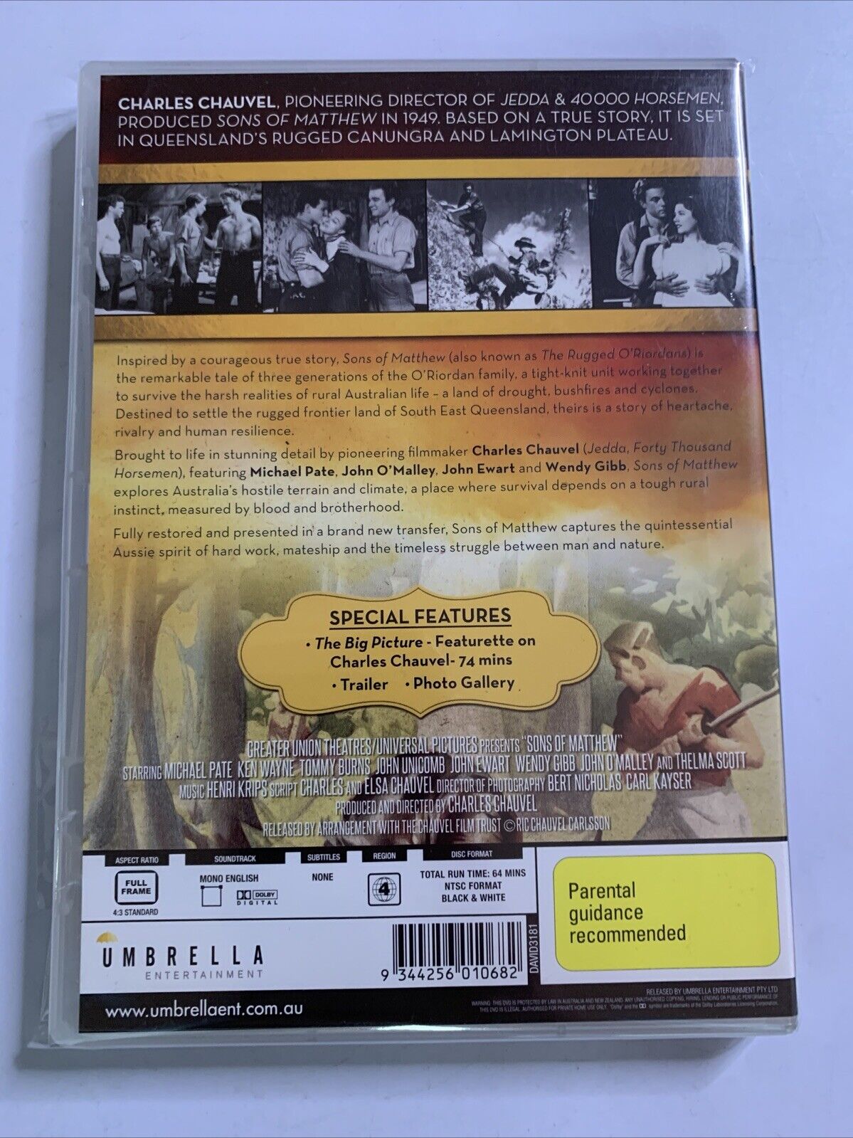 Sons of Matthew (DVD, 1949) Michael Pate, John O'Malley Region 4 NEW
