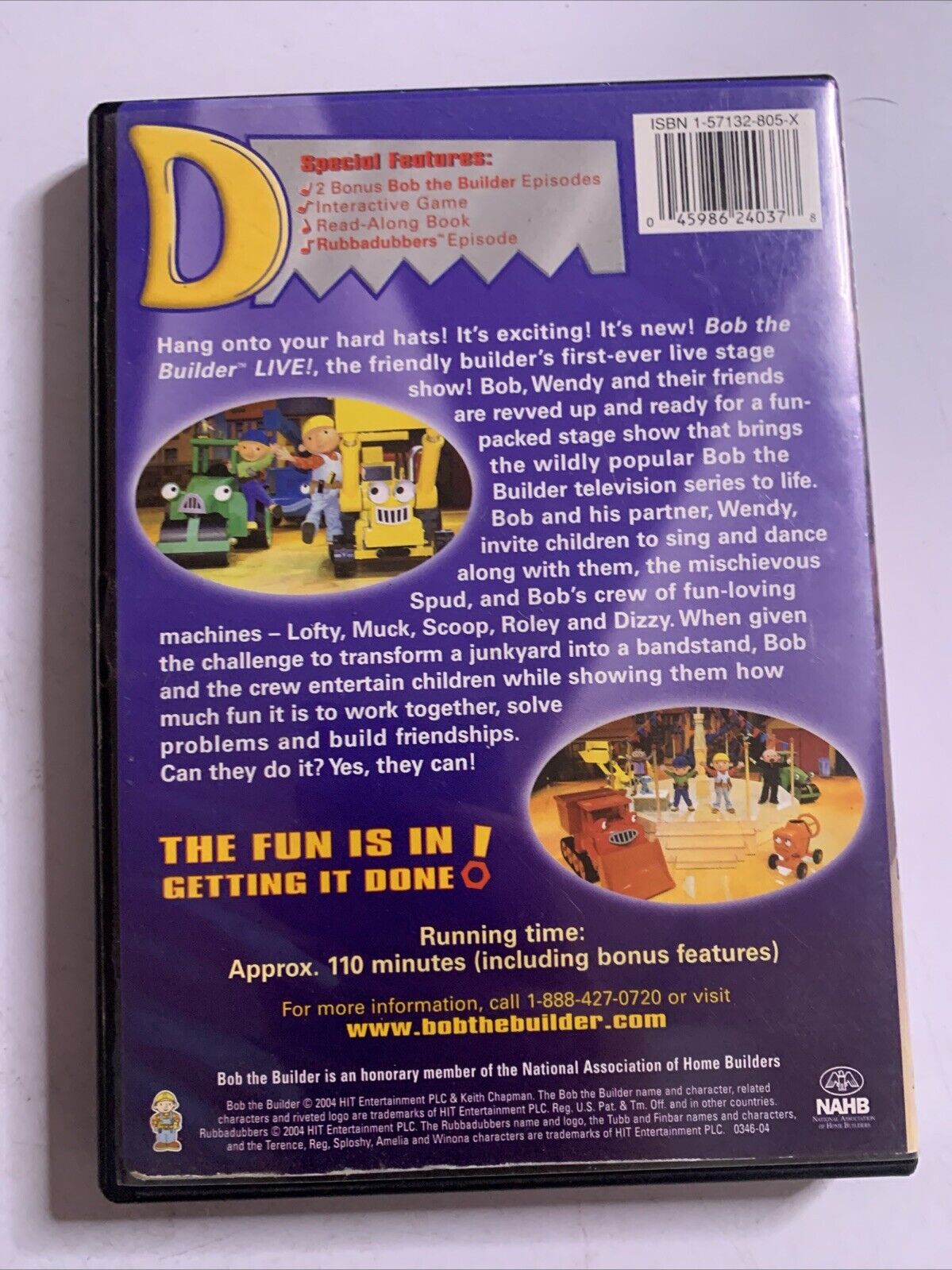 Bob The Builder The Live Show (DVD, 2004)