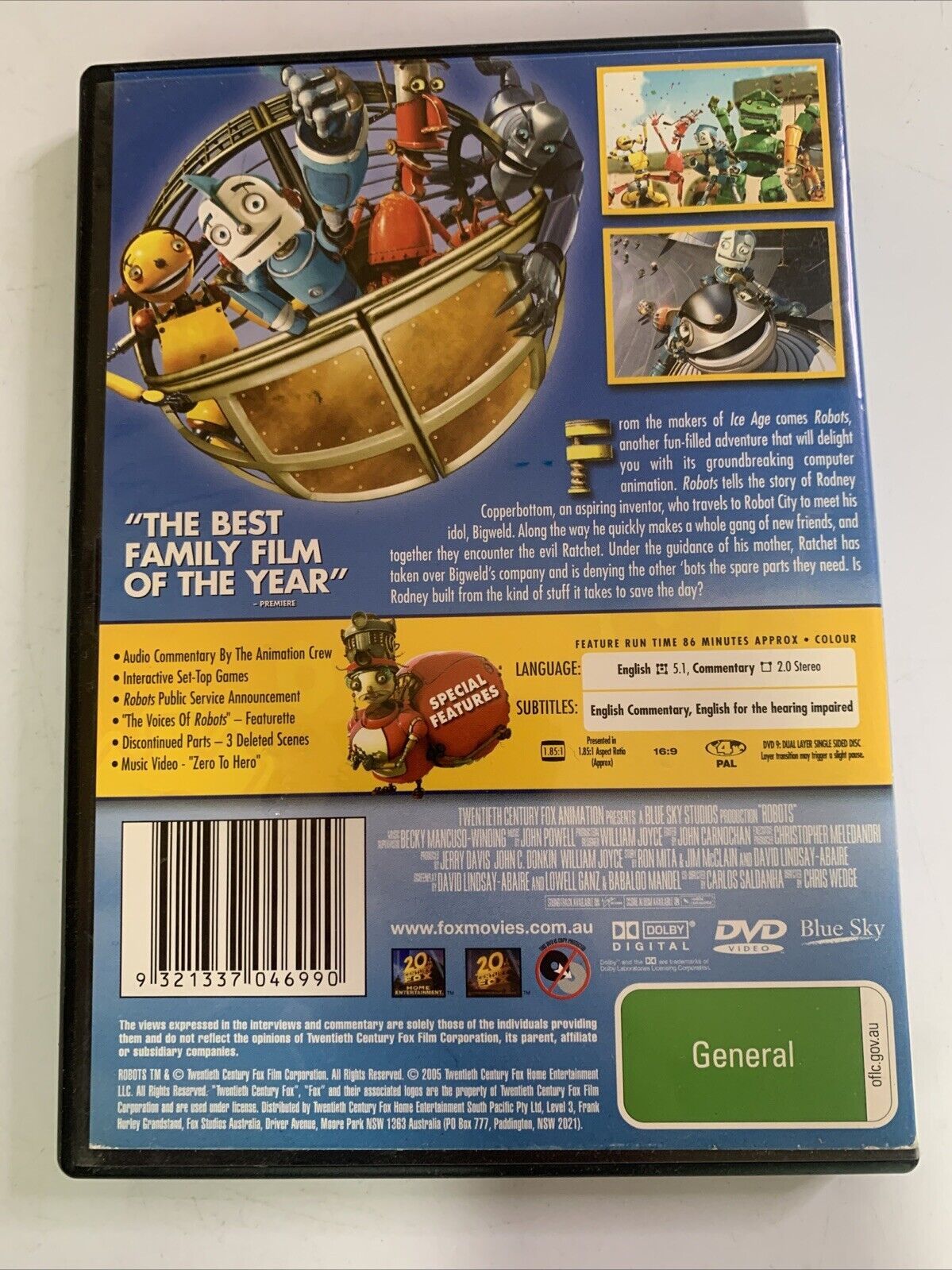 Robots (DVD, 2005) Animated Film  Region 4