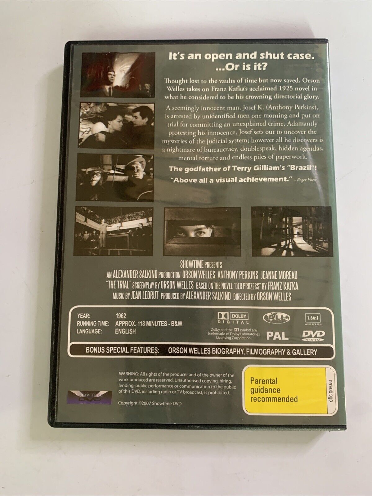 The Trial (DVD, 1962) Anthony Perkins, Orson Welles All Regions