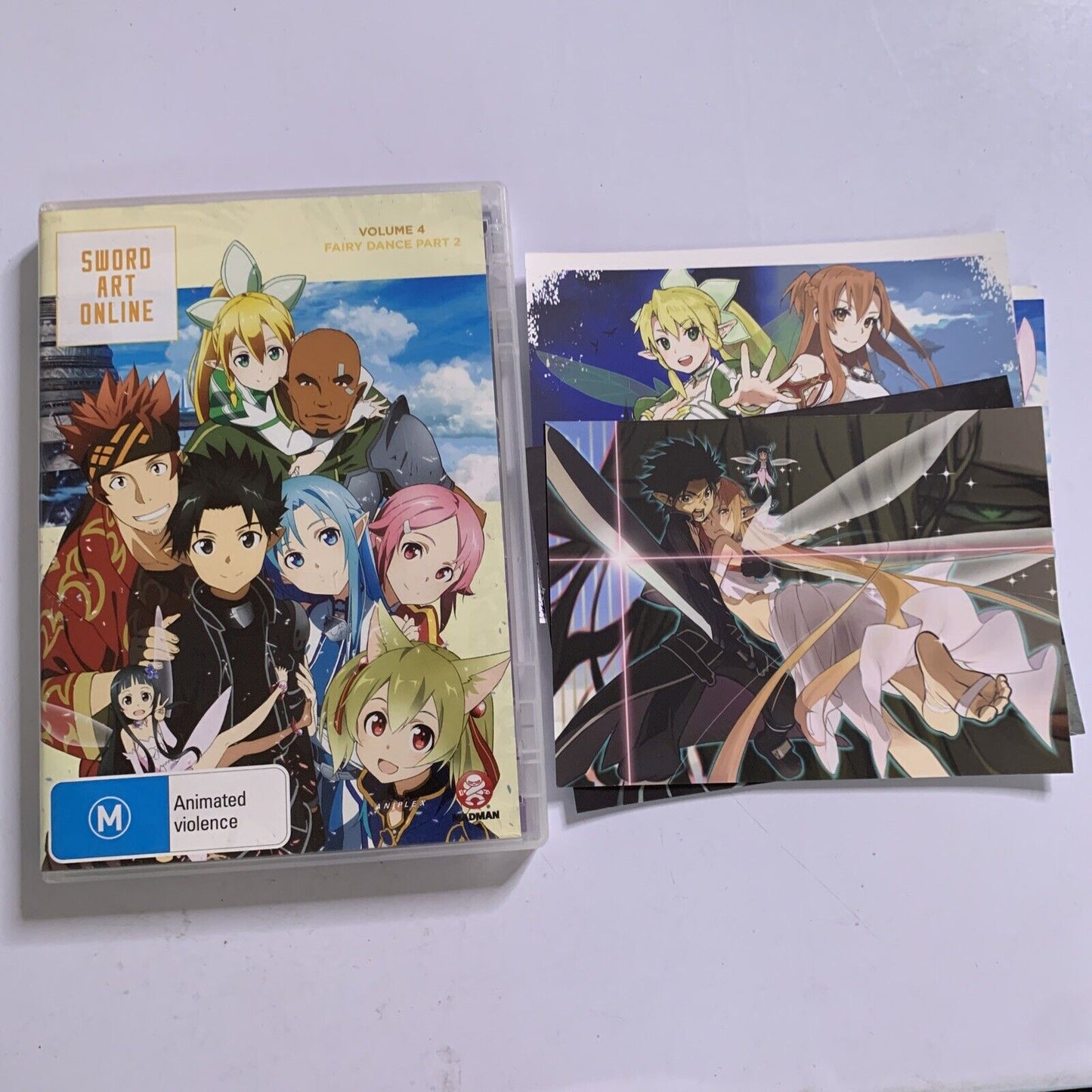 Sword Art Online Fairy Dance : Vol 4 : Part 2 (DVD, 2012) Region 4 with Postcard