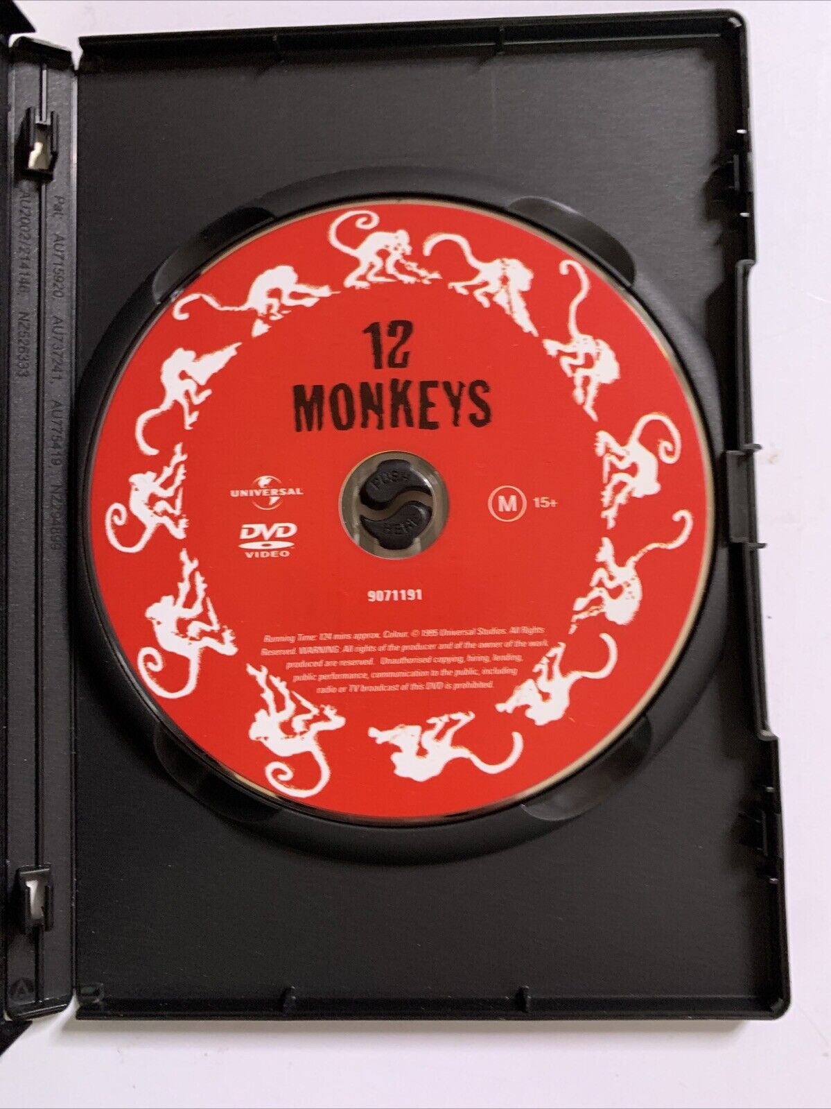 12 Monkeys (DVD, 1995) Brad Pitt, Madeleine Stowe, Bruce Willis Region 4