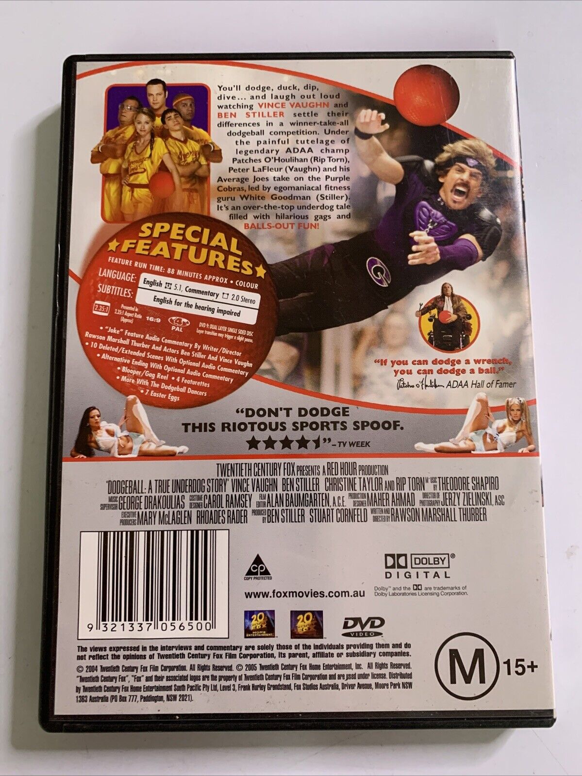 Dodgeball (DVD,2004) Vince Vaughn, Christine Taylor, Ben Stiller Comedy Region 4