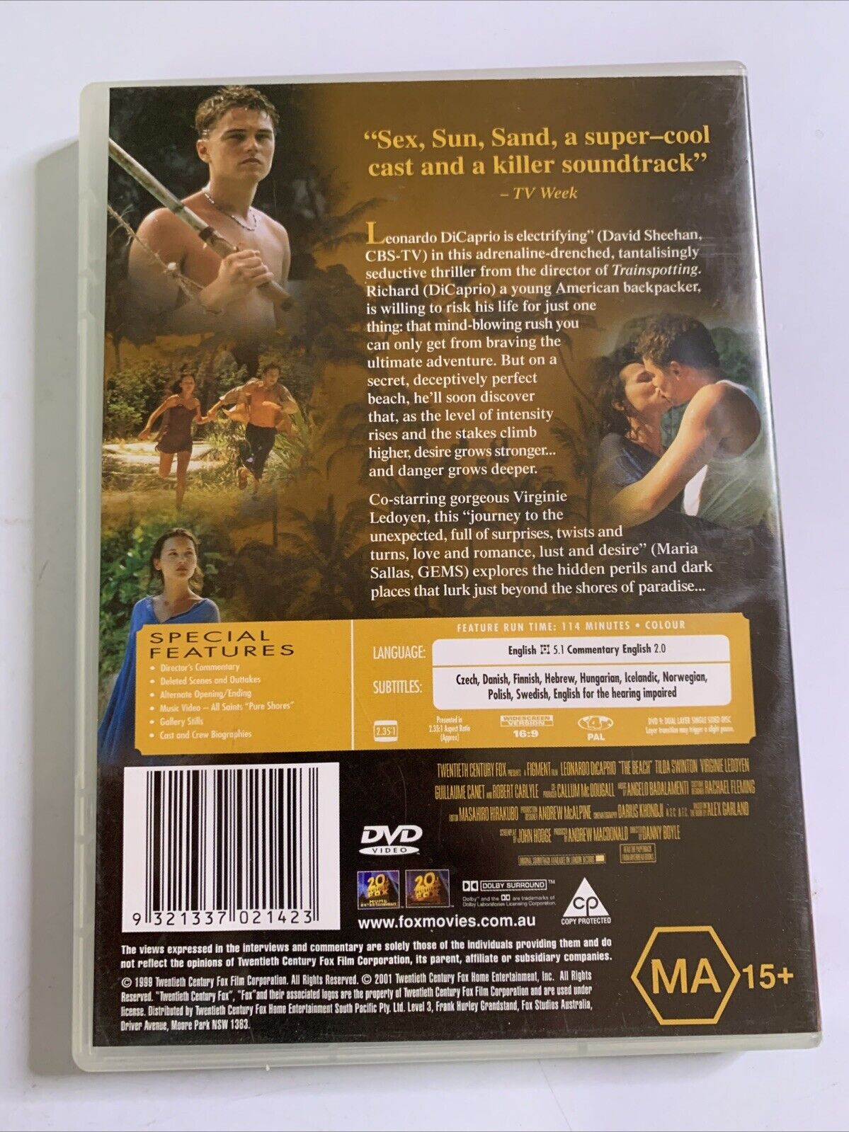 The Beach Collector's Edition (DVD, 2000) Leonardo DiCaprio Region 4