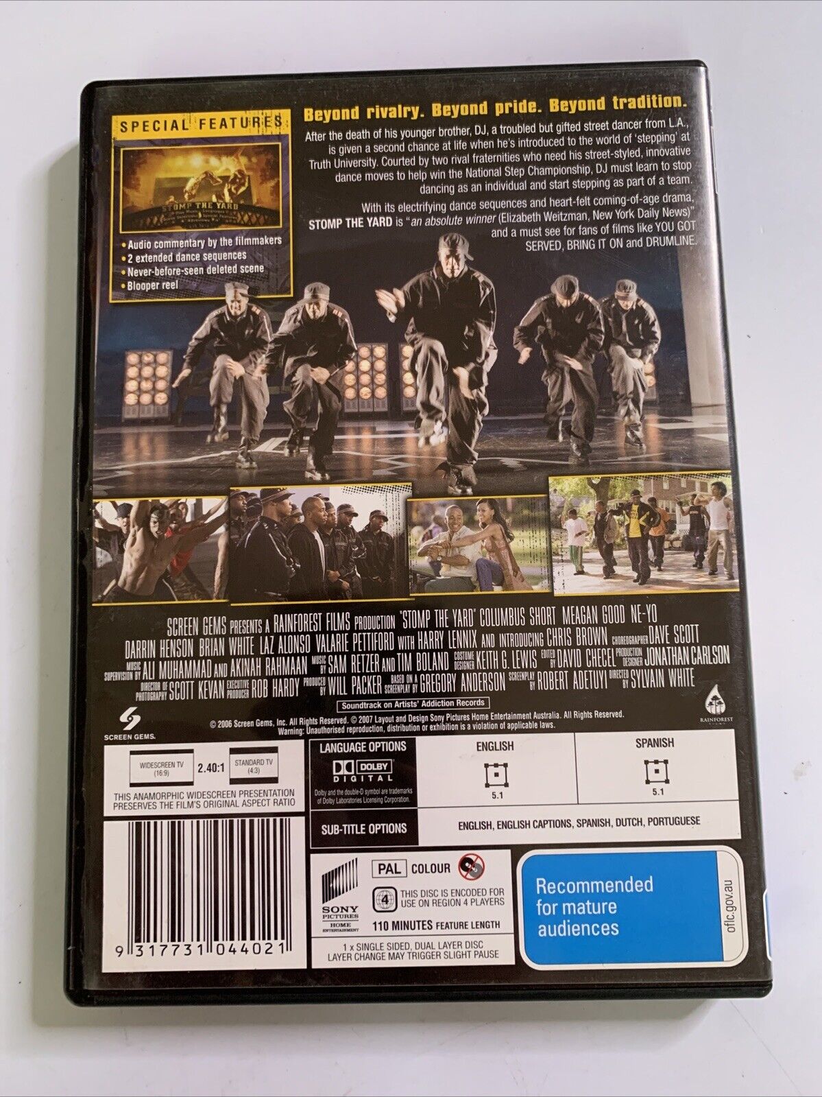 Stomp The Yard (DVD, 2007) Meagan Good, Ne-Yo, Columbus Short Region 4