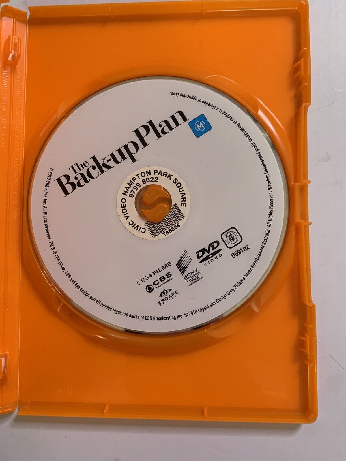 The Back-Up Plan (DVD, 2010) Jennifer Lopez, Alex O'loughlin Region 4