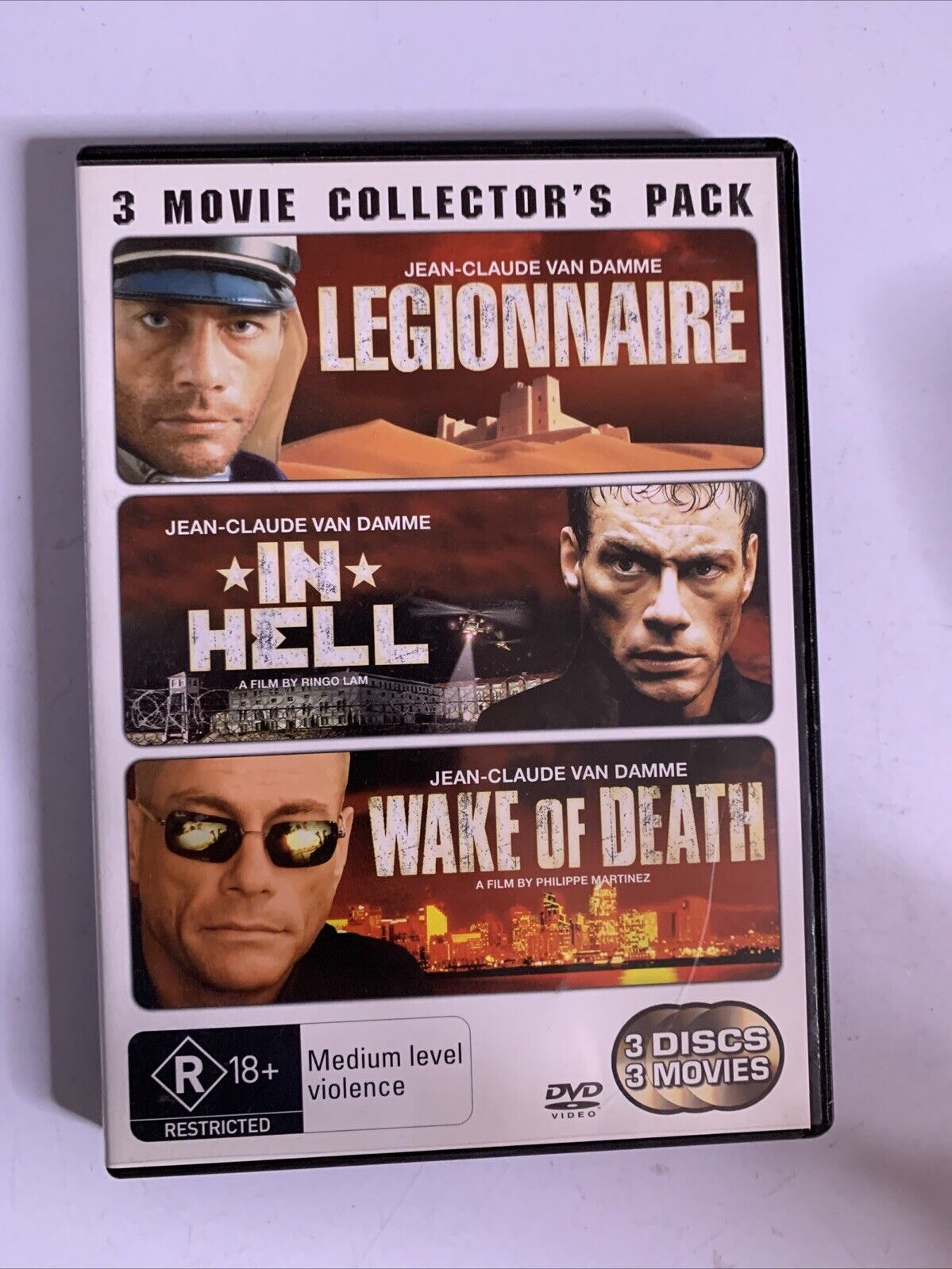 Wake of Death / Legionnaire / In Hell (DVD, 2004) Jean-Claude Van Damme Region4