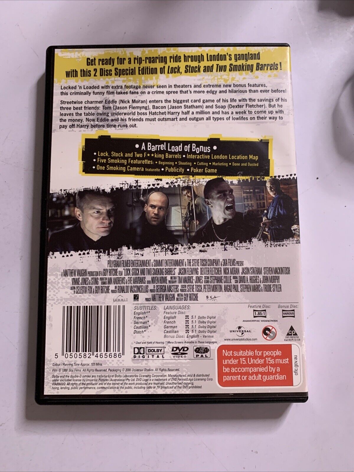 Lock Stock and Two Smoking Barrels (Special Edition, DVD, 1998, 2-Disc) Region 4