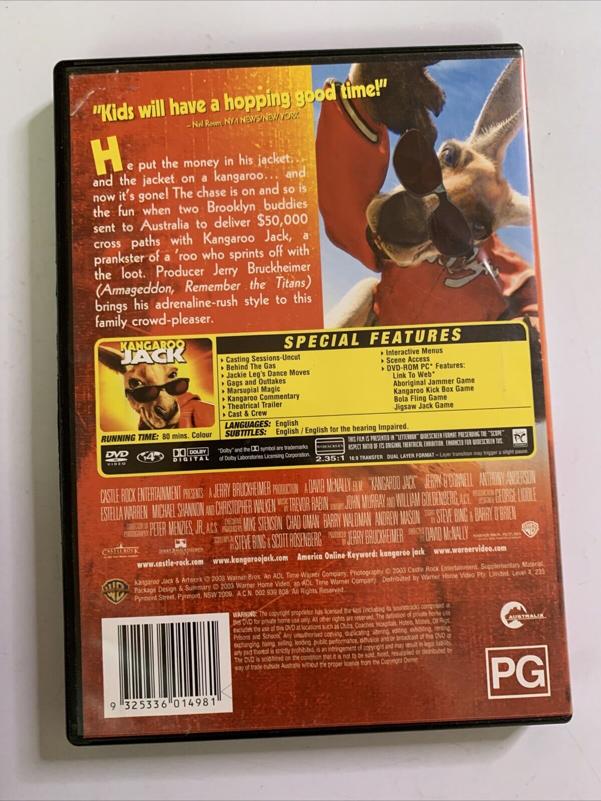 Kangaroo Jack (DVD, 2003) Jerry O'Connell, Anthony Anderson Region 4