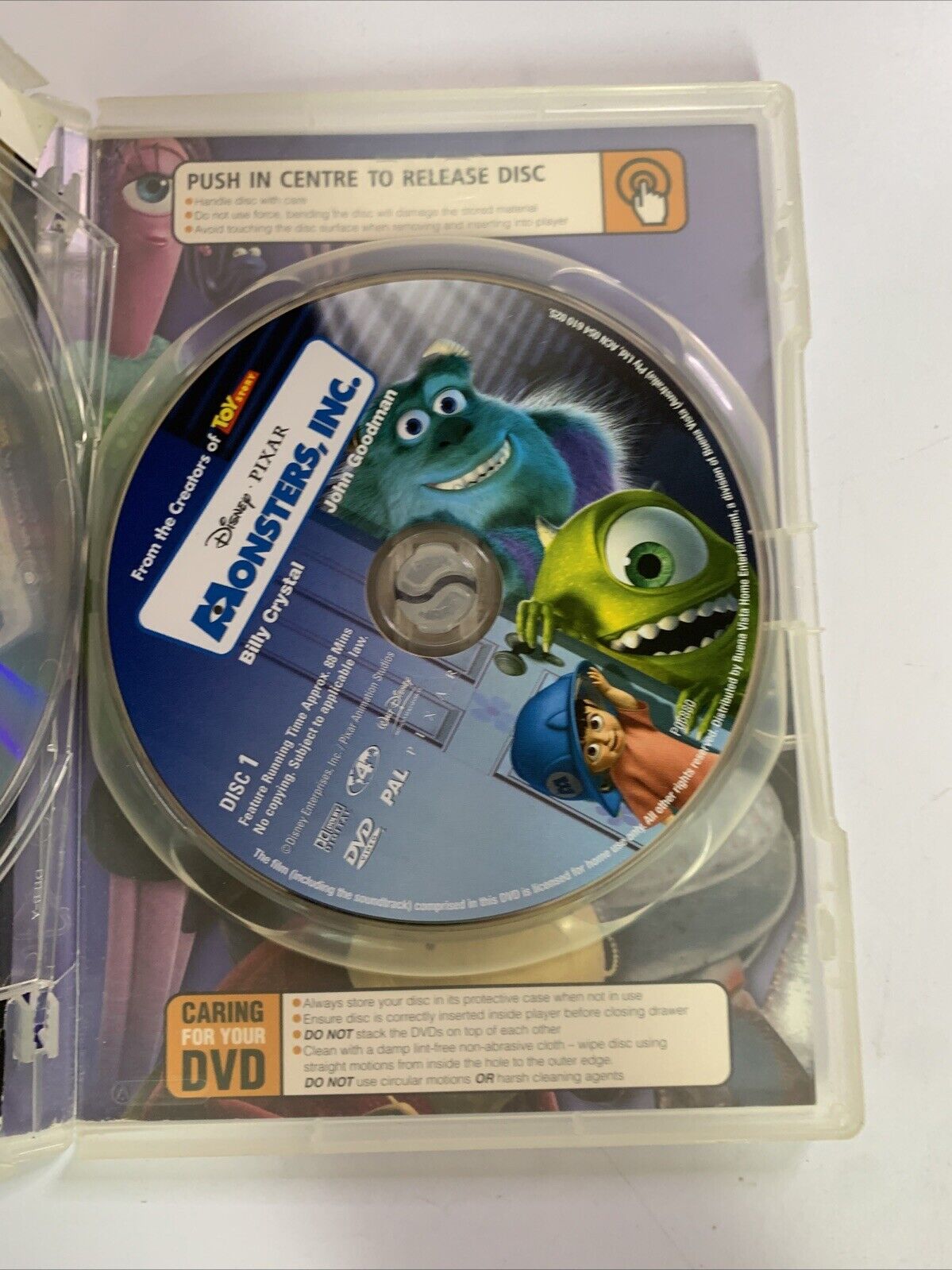 Monsters, Inc. (DVD, 2001) Disney Animated Film Region 4