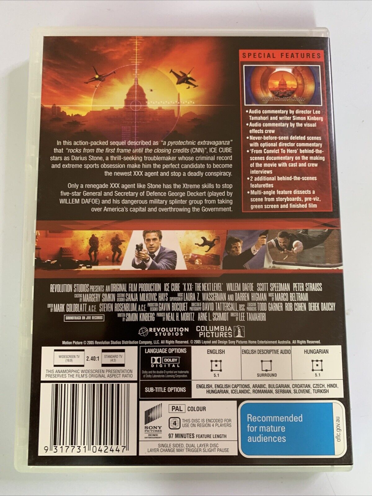 XXX: The Next Level (DVD, 2005) Willem Dafoe, Ice Cube Region 4