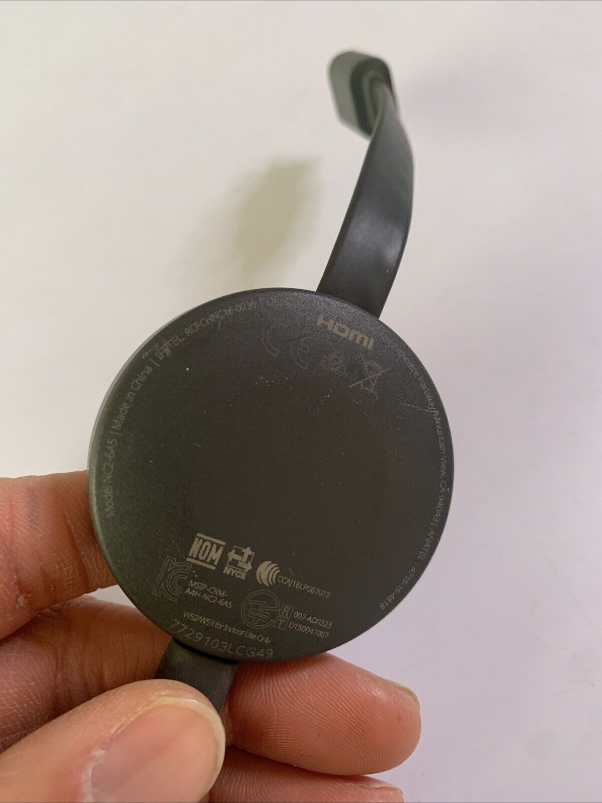 Google Chromecast 2nd Generation Home Internet & Media Streamer NC2-6A5