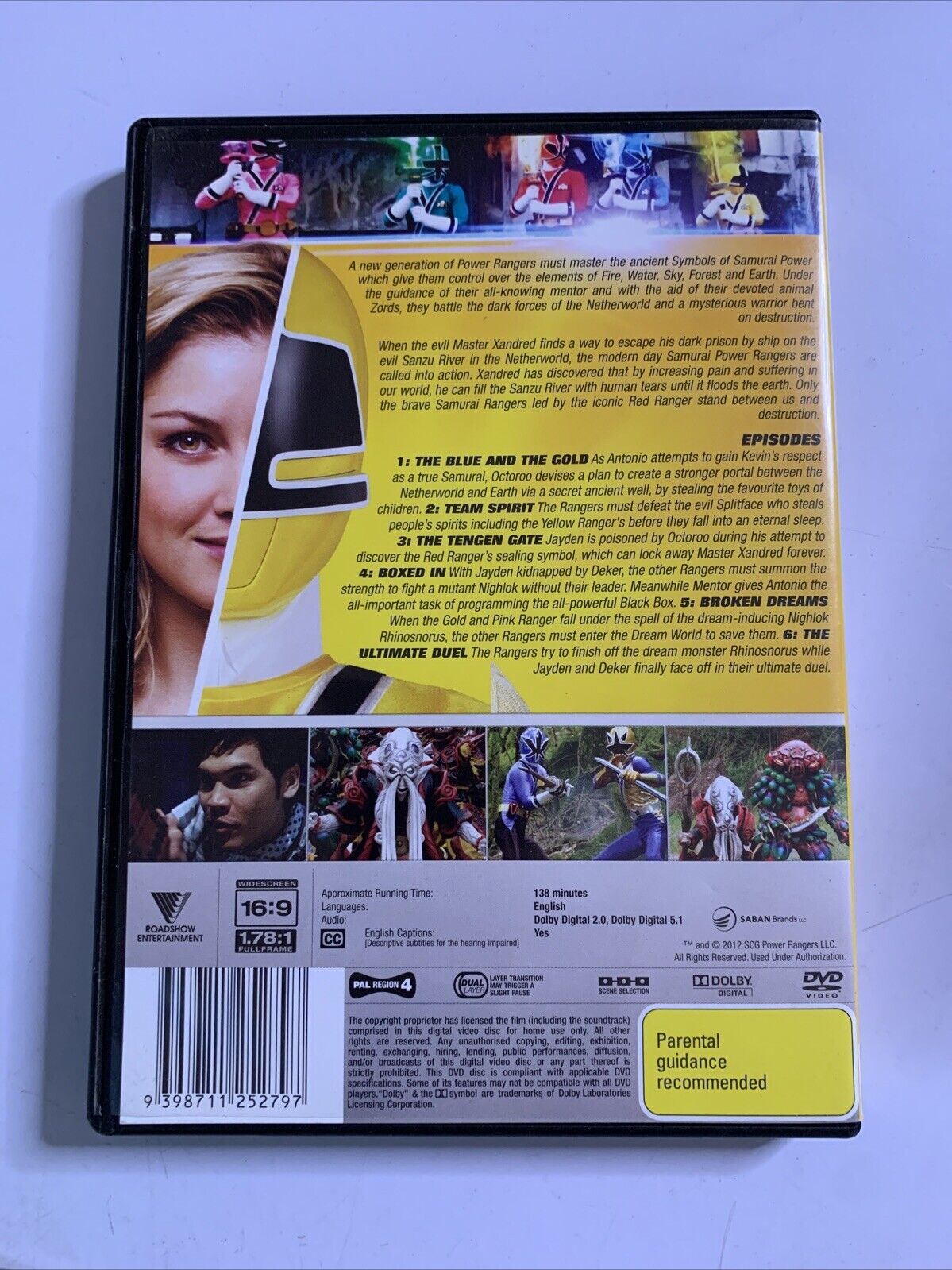 Power Rangers Samurai Team Spirit (DVD, 2011) Region 4