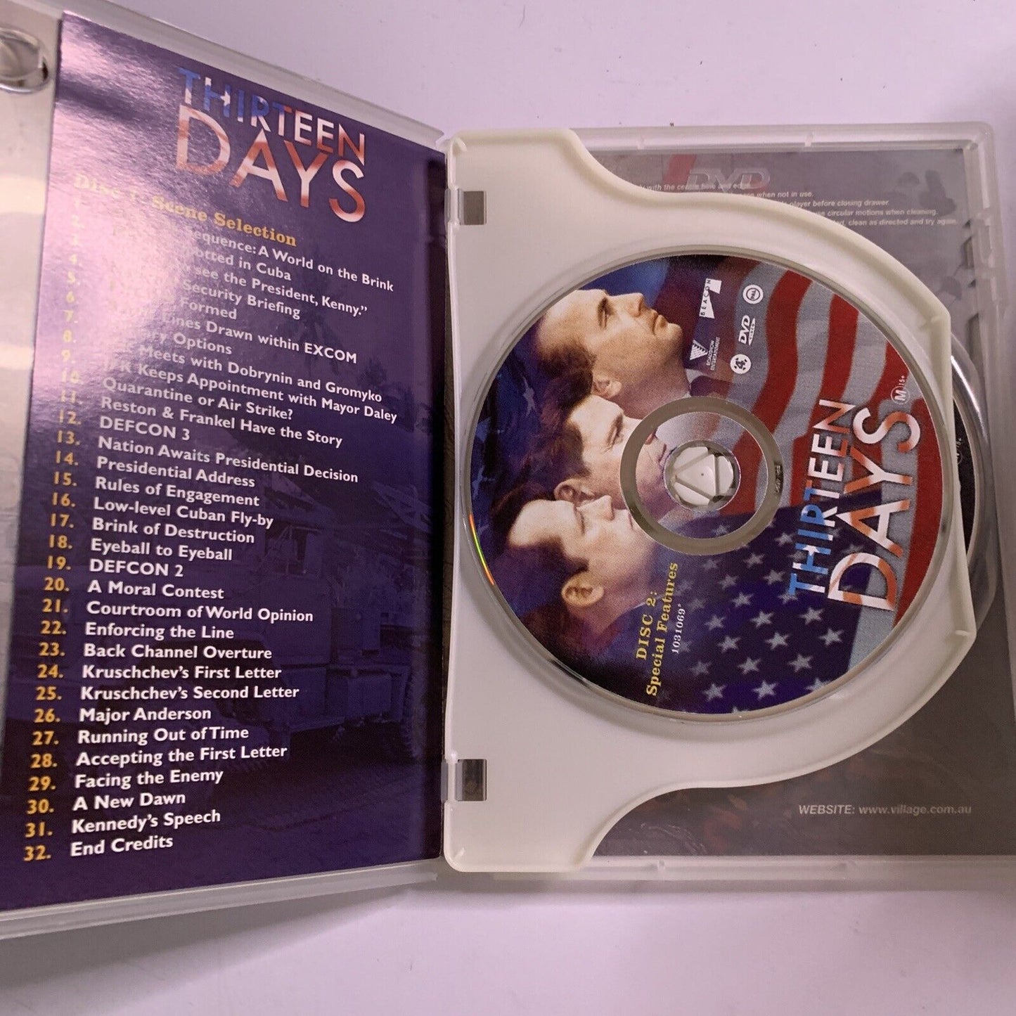 Thirteen Days (DVD, 2000, 2-Disc Set) Dylan Baker, Kevin Costner Region 4