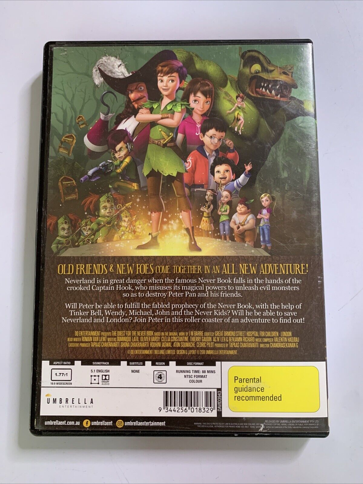 Peter Pan The Quest for the Never Book (DVD, 2018) Region 4