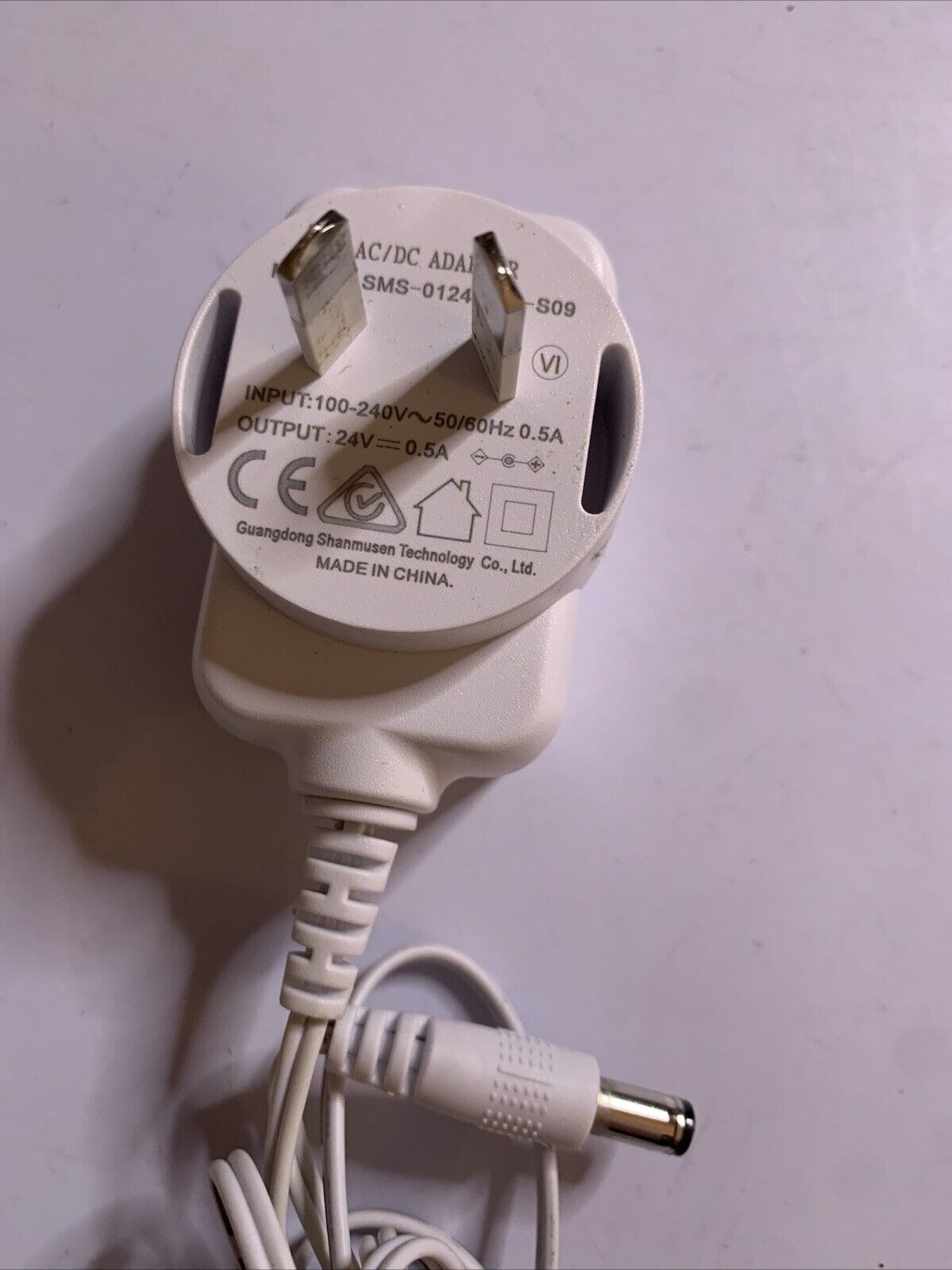 AC/DC Adapter 24V 0.5A Power Supply SMS-01240050-S09