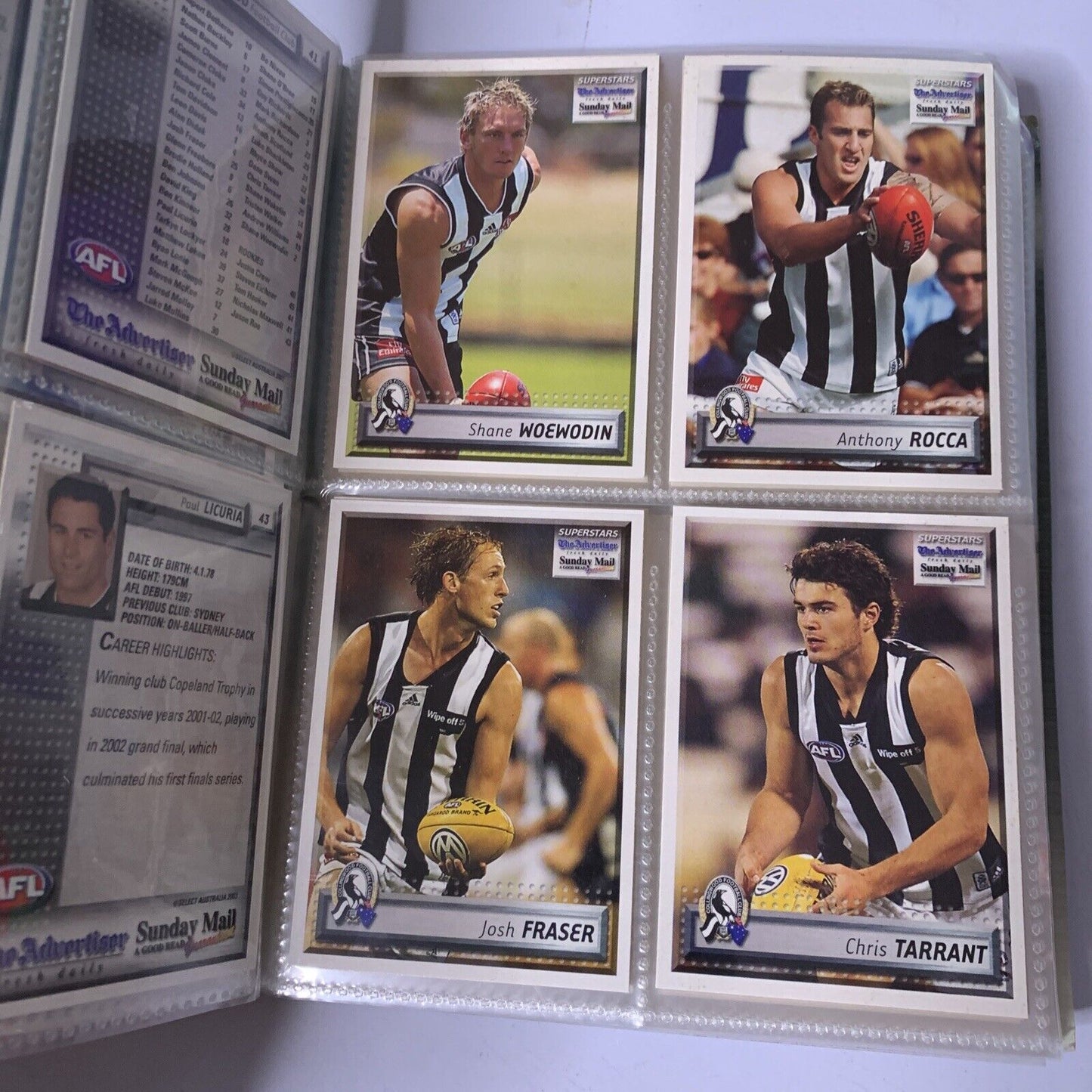AFL Superstars 2003 Football Collector Card Album Full Set of 128 Cards