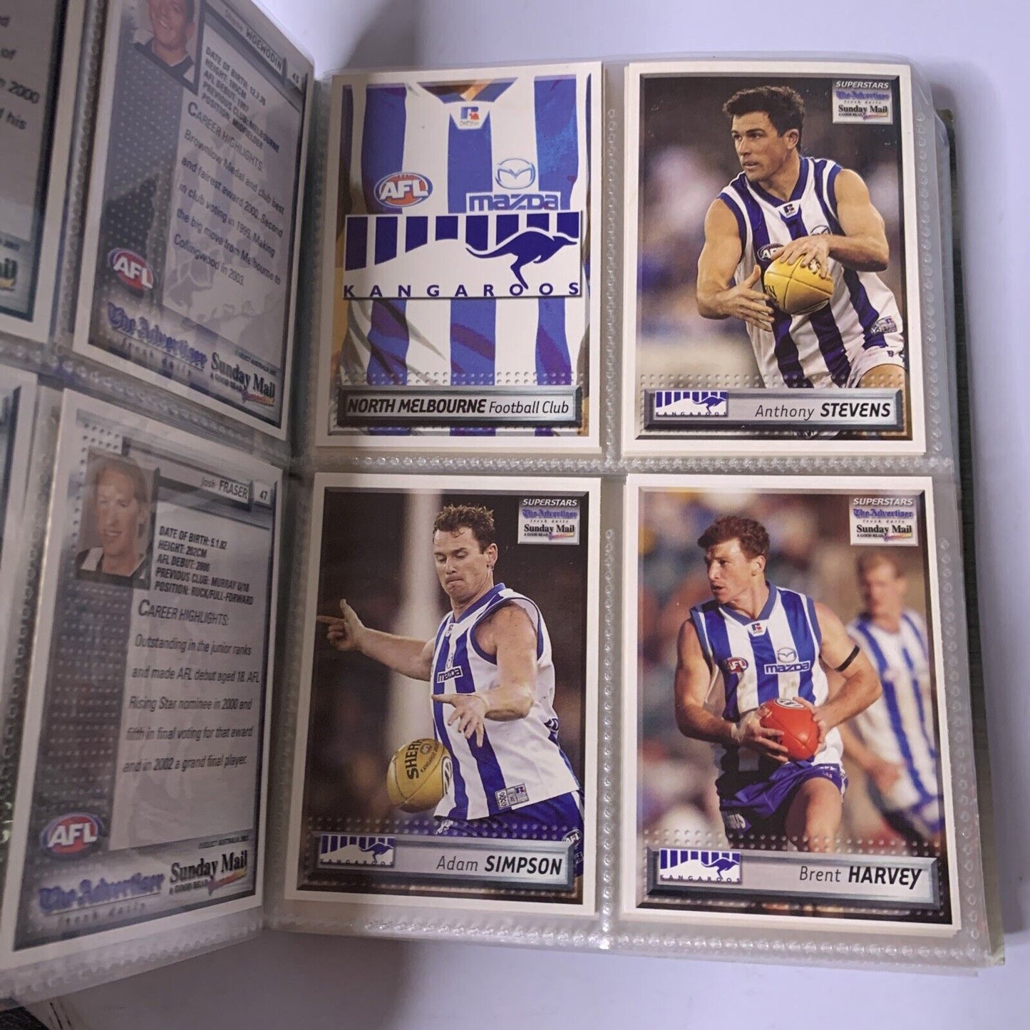 AFL Superstars 2003 Football Collector Card Album Full Set of 128 Cards