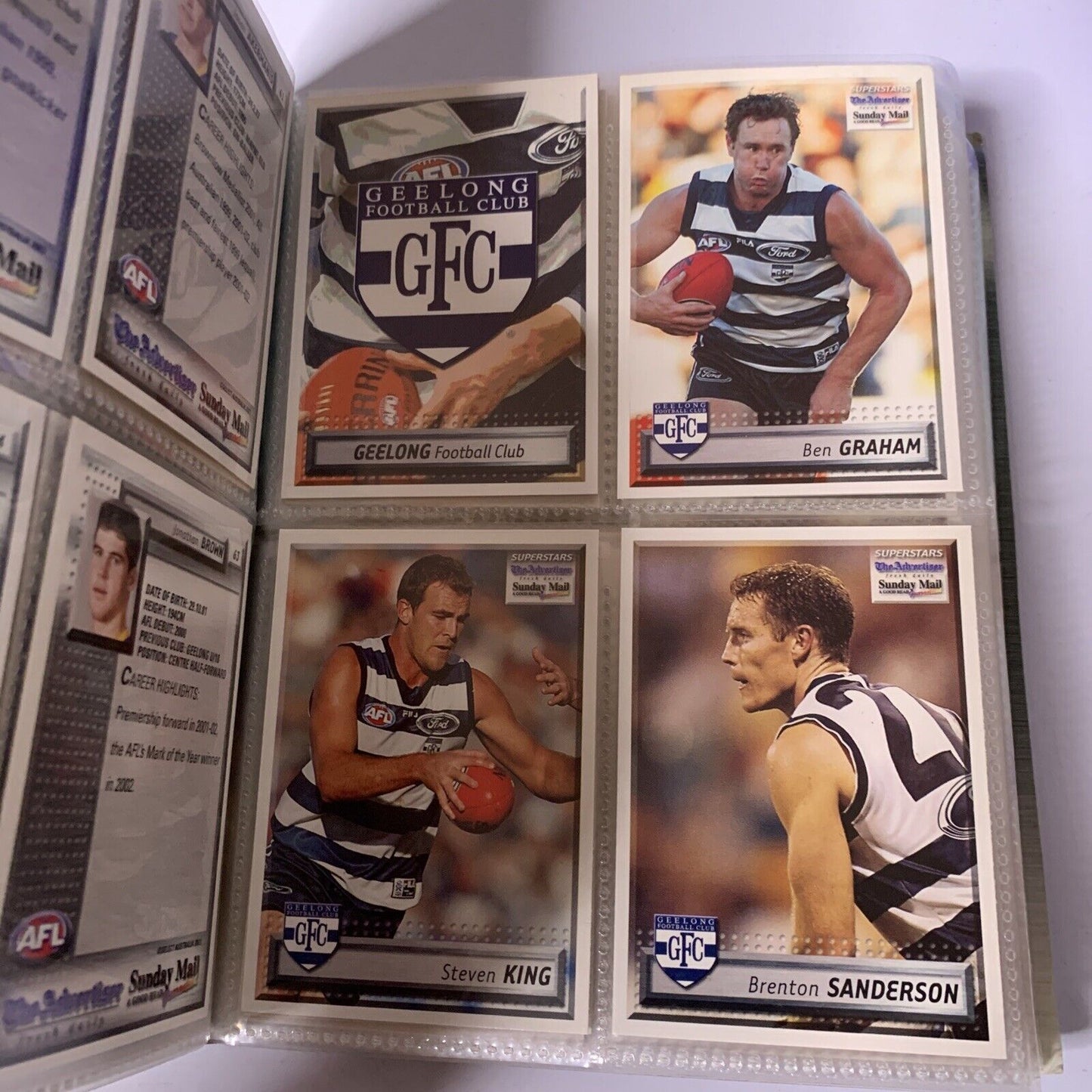 AFL Superstars 2003 Football Collector Card Album Full Set of 128 Cards