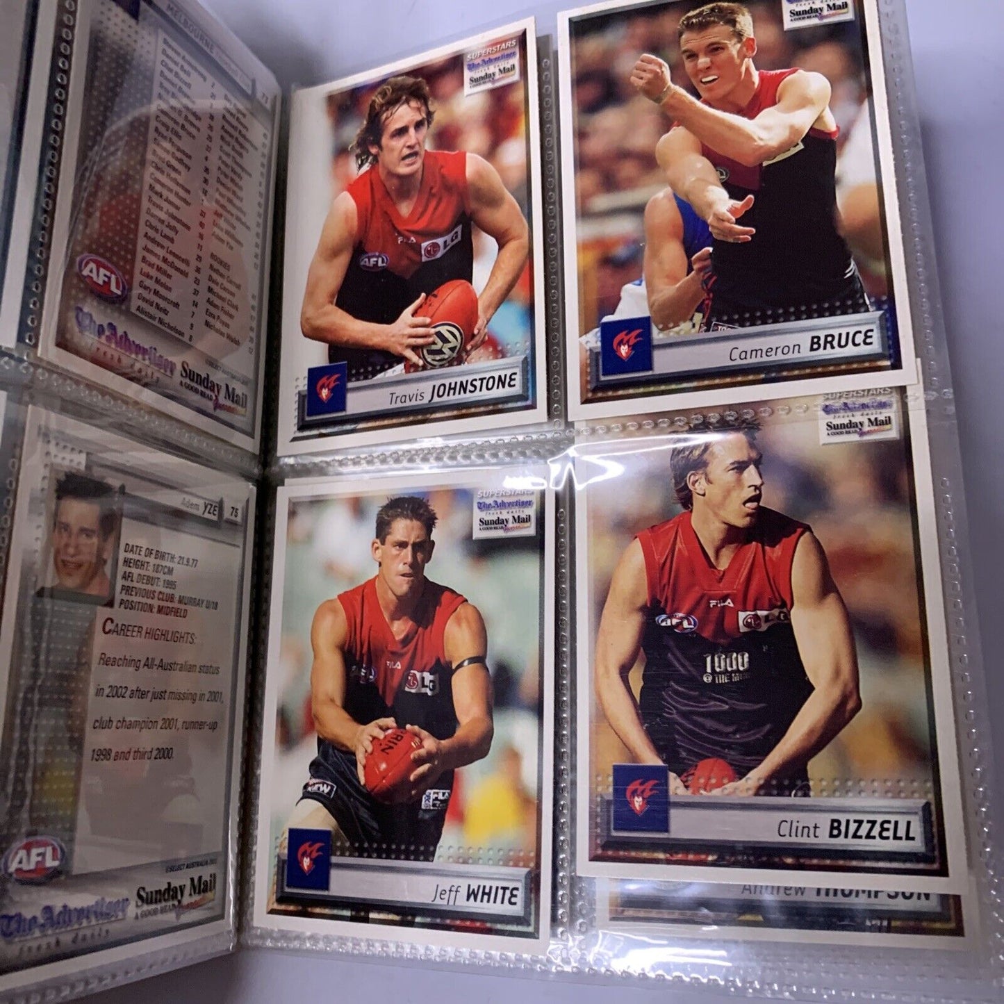AFL Superstars 2003 Football Collector Card Album Full Set of 128 Cards