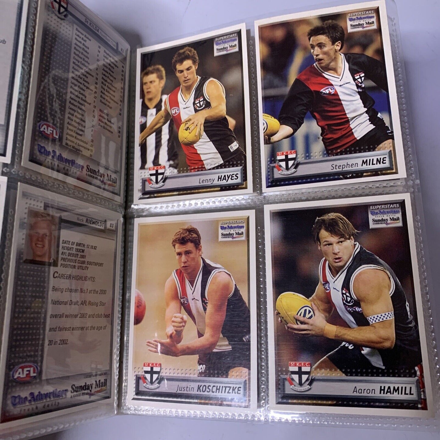 AFL Superstars 2003 Football Collector Card Album Full Set of 128 Cards