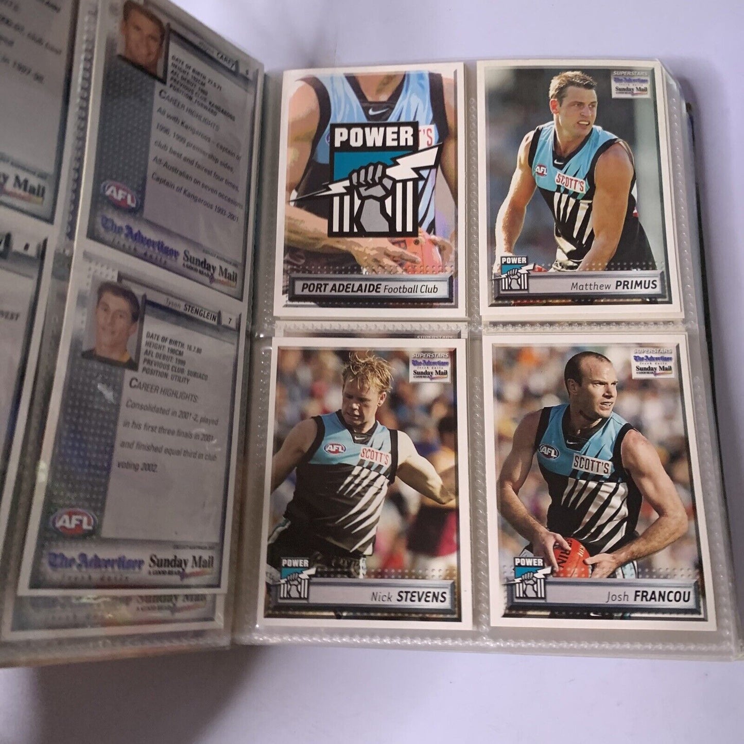AFL Superstars 2003 Football Collector Card Album Full Set of 128 Cards