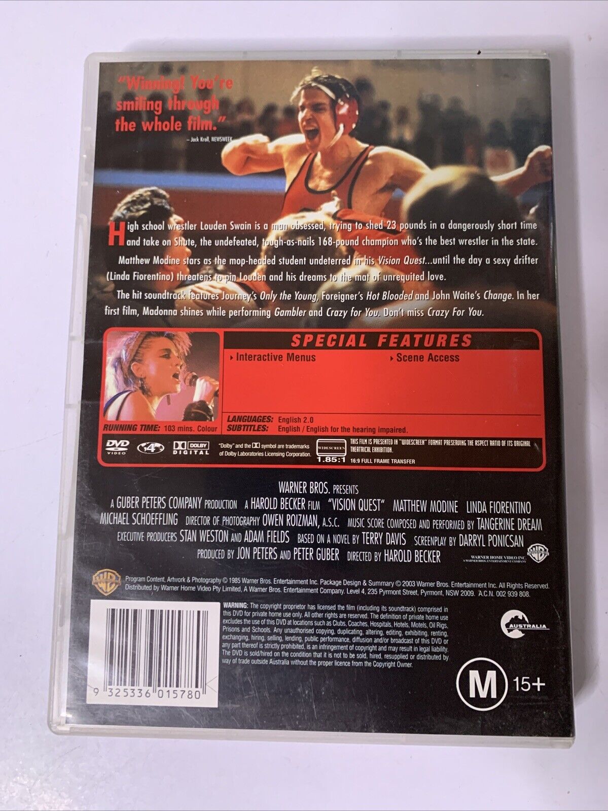 Crazy for You (DVD, 1985) Matthew Modine, Linda Fiorentino, Madonna Region 4