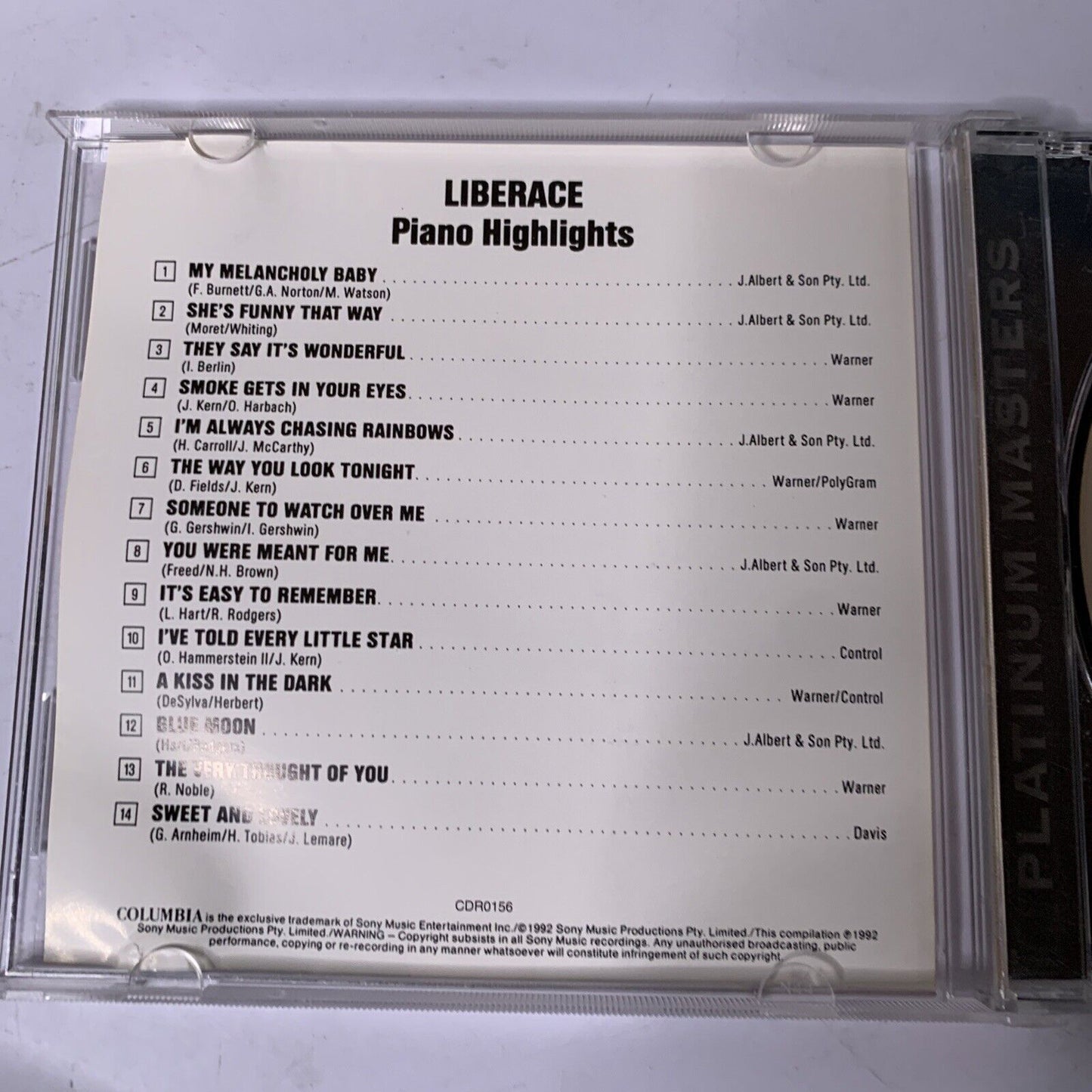 Piano Highlights by Liberace (CD, 1992) Album