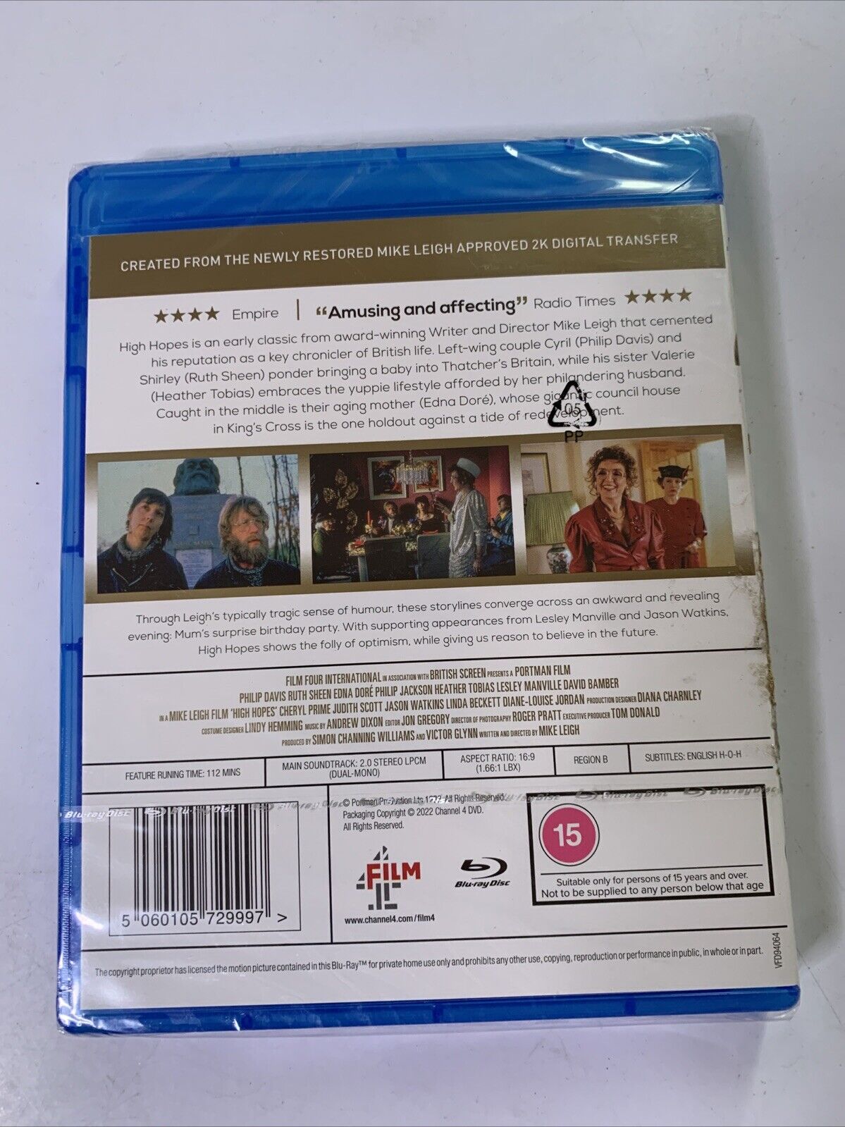 High Hopes (Blu-ray, 1988) Phil Davis, Ruth Shee, Mike Leigh Film NEW Sealed