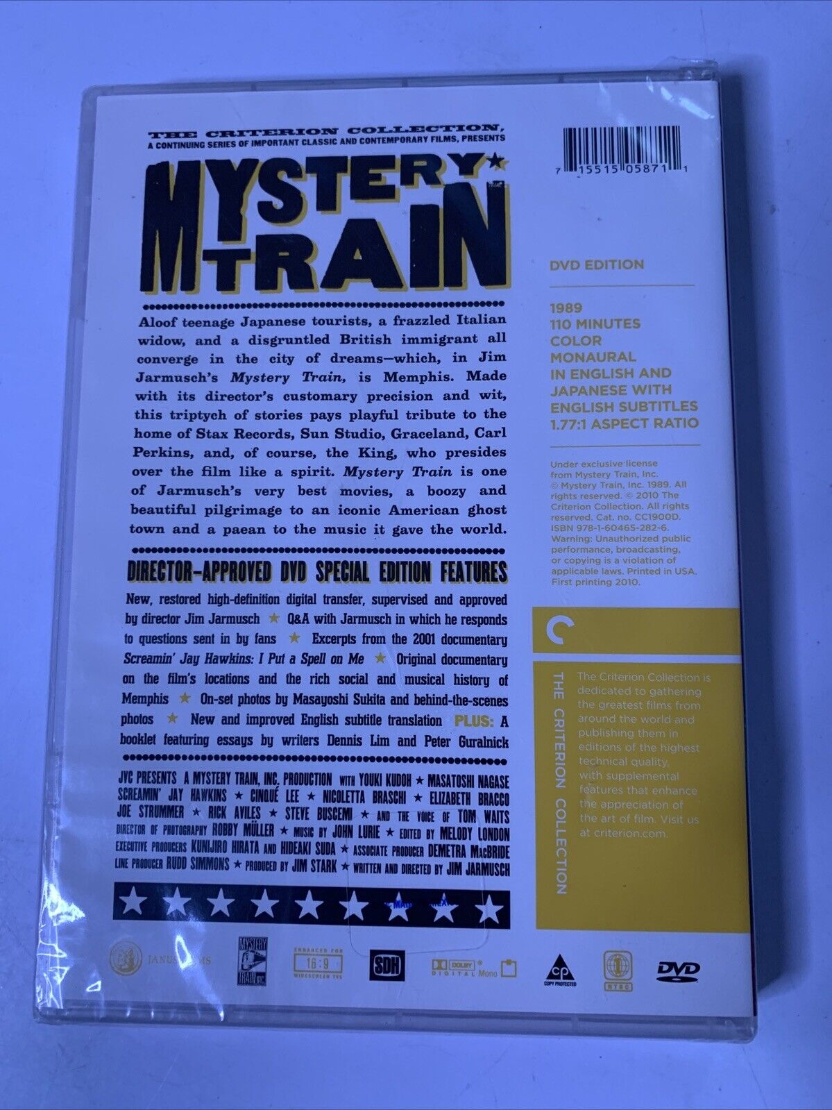 Mystery Train (DVD, 1989) Jim Jarmusch Criterion Collection Region 1 NEW Sealed