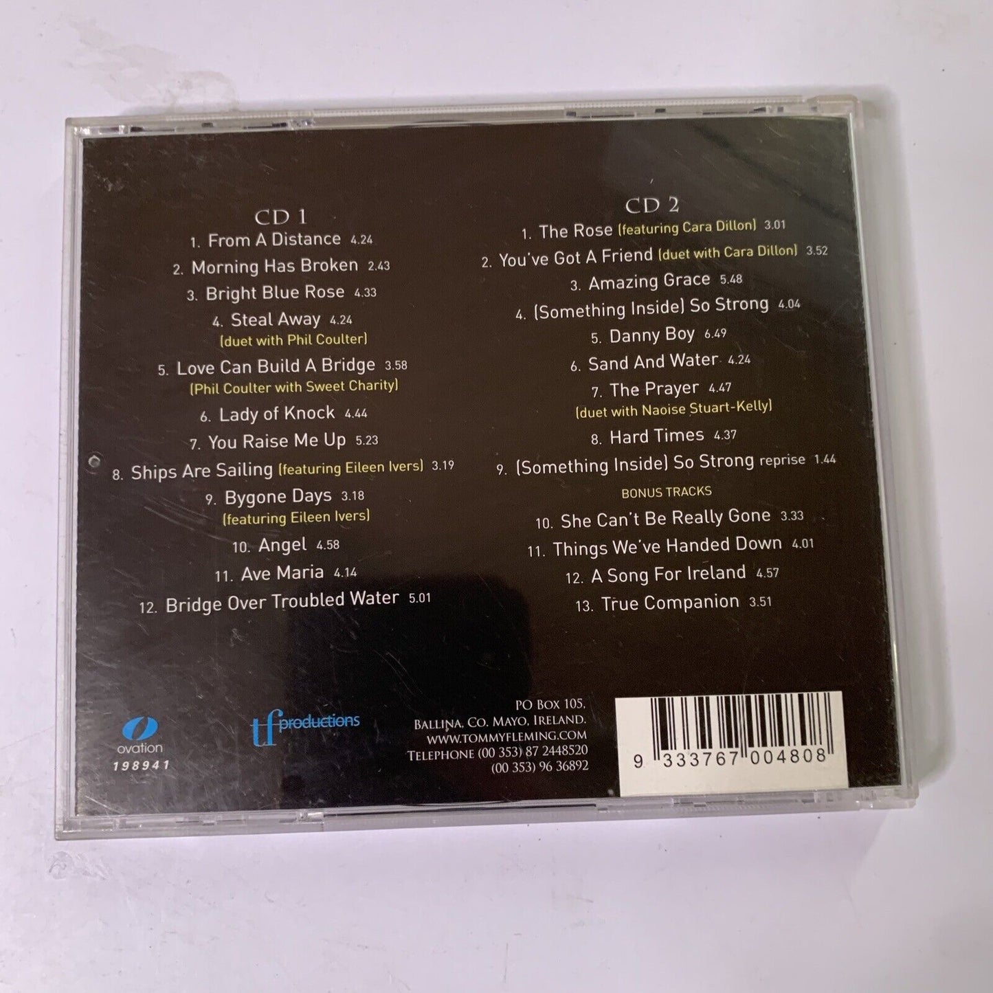 Tommy Fleming & Guests Voice Of Hope (CD, 2005, 2-Disc Set) Album