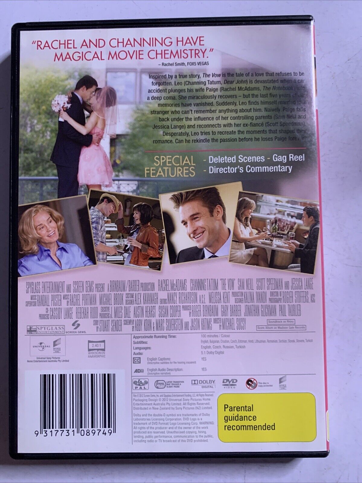 The Vow (DVD, 2012) Channing Tatum, Rachel McAdams Region 4