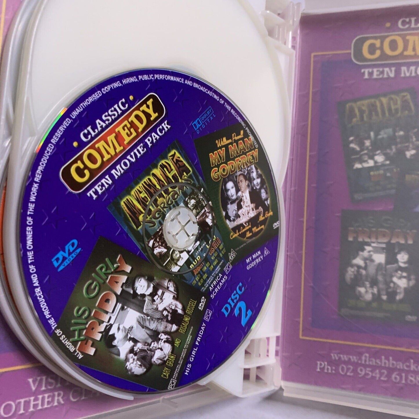 Classic Comedy Ten Movie Pack DVD Laurel Hardy, Jerry Lewis, Cary Grant, Dean M