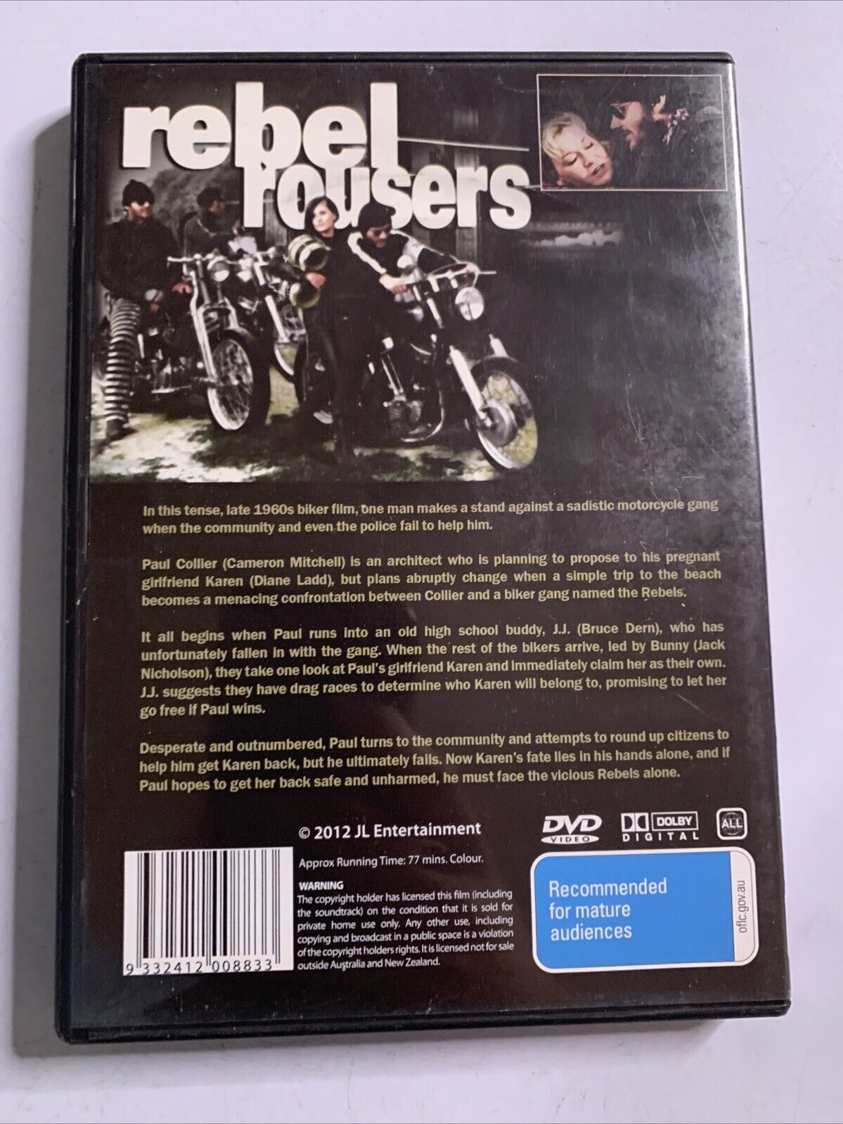 Rebel Rousers (DVD, 1970) Jack Nicholson, Bruce Dern, Diane Ladd All Regions