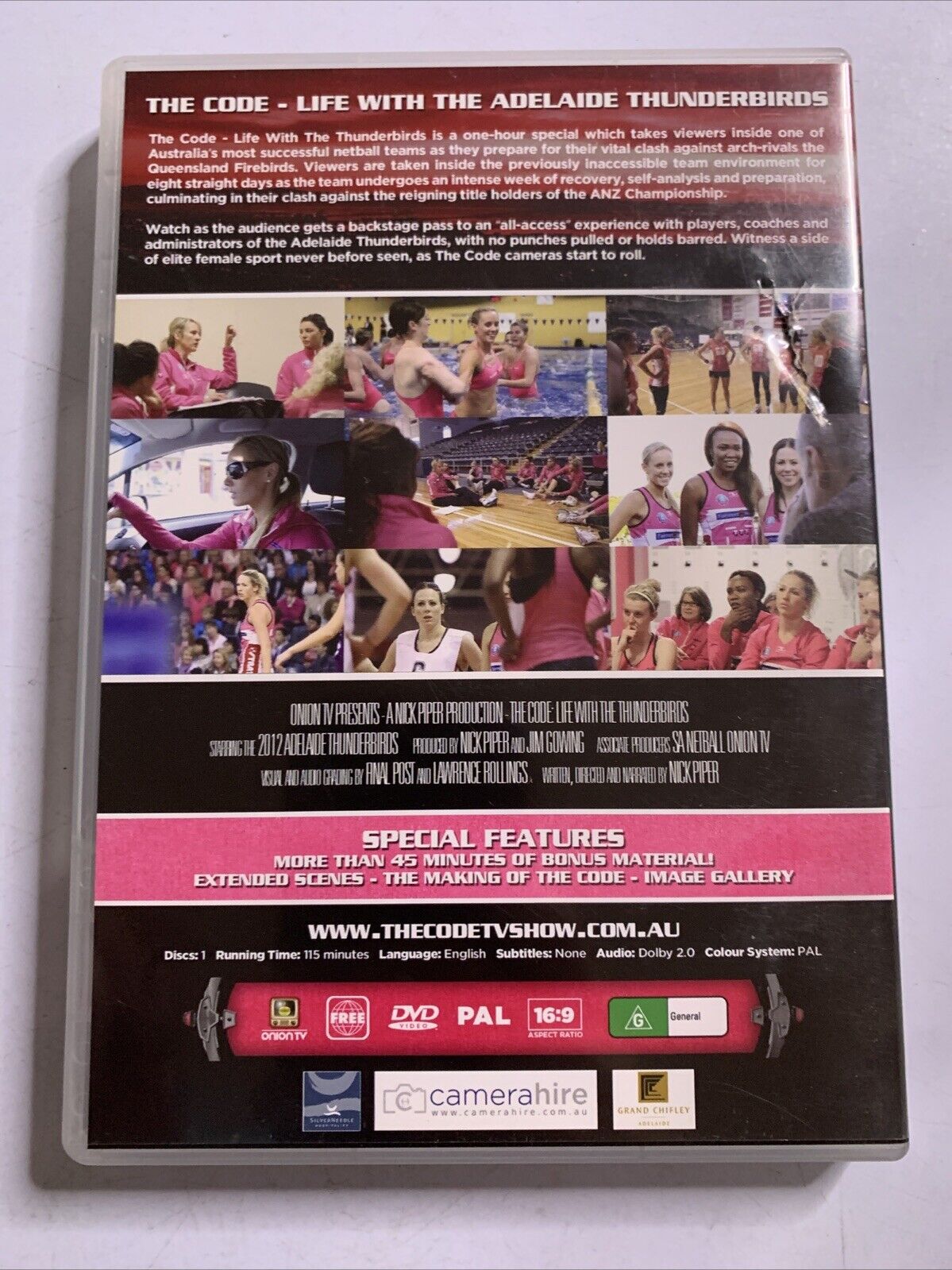 The Code : Life With The Thunderbirds (DVD) with Stickers Netball All Regions