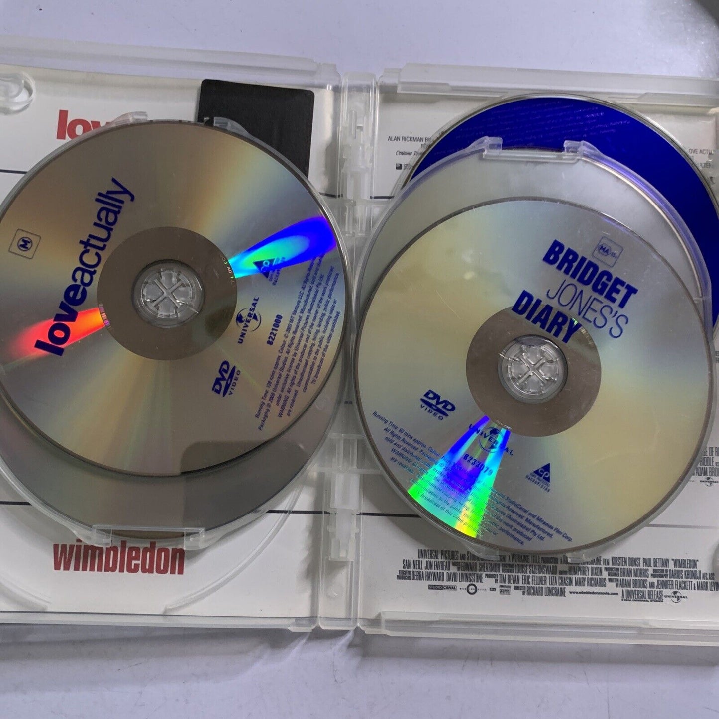 Love Actually / Notting Hill / Bridget Jones 1 & 2 / Wimbledon (DVD) Region 4