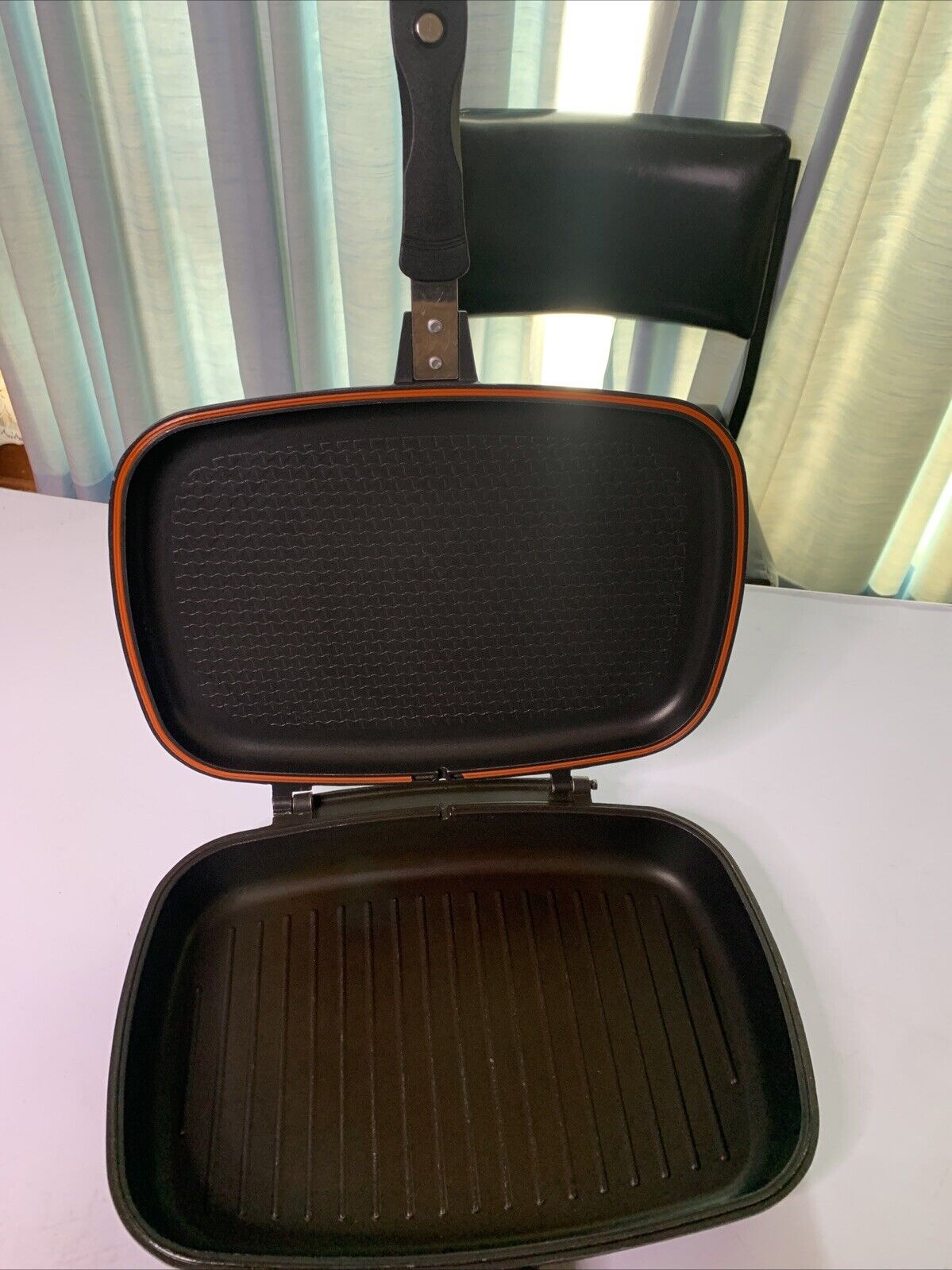 Dessini Aluminium Die Cast Double Sided 2 Grill Pan Made in Italy
