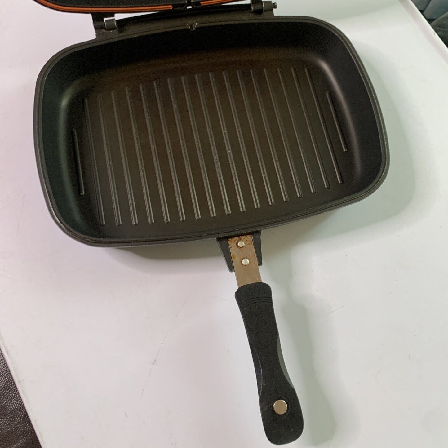 Dessini Aluminium Die Cast Double Sided 2 Grill Pan Made in Italy