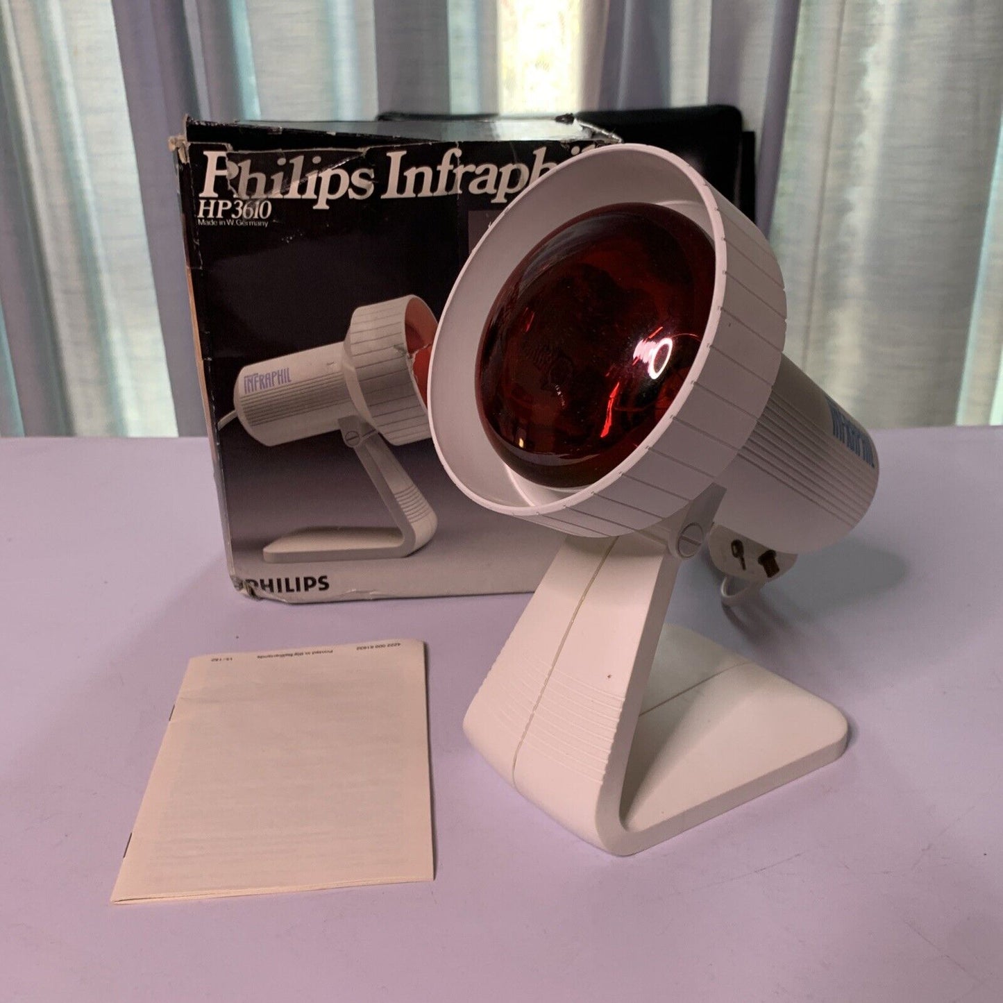 Philips Infraphil Infrared Red Heat Lamp Light Therapy HP 3610