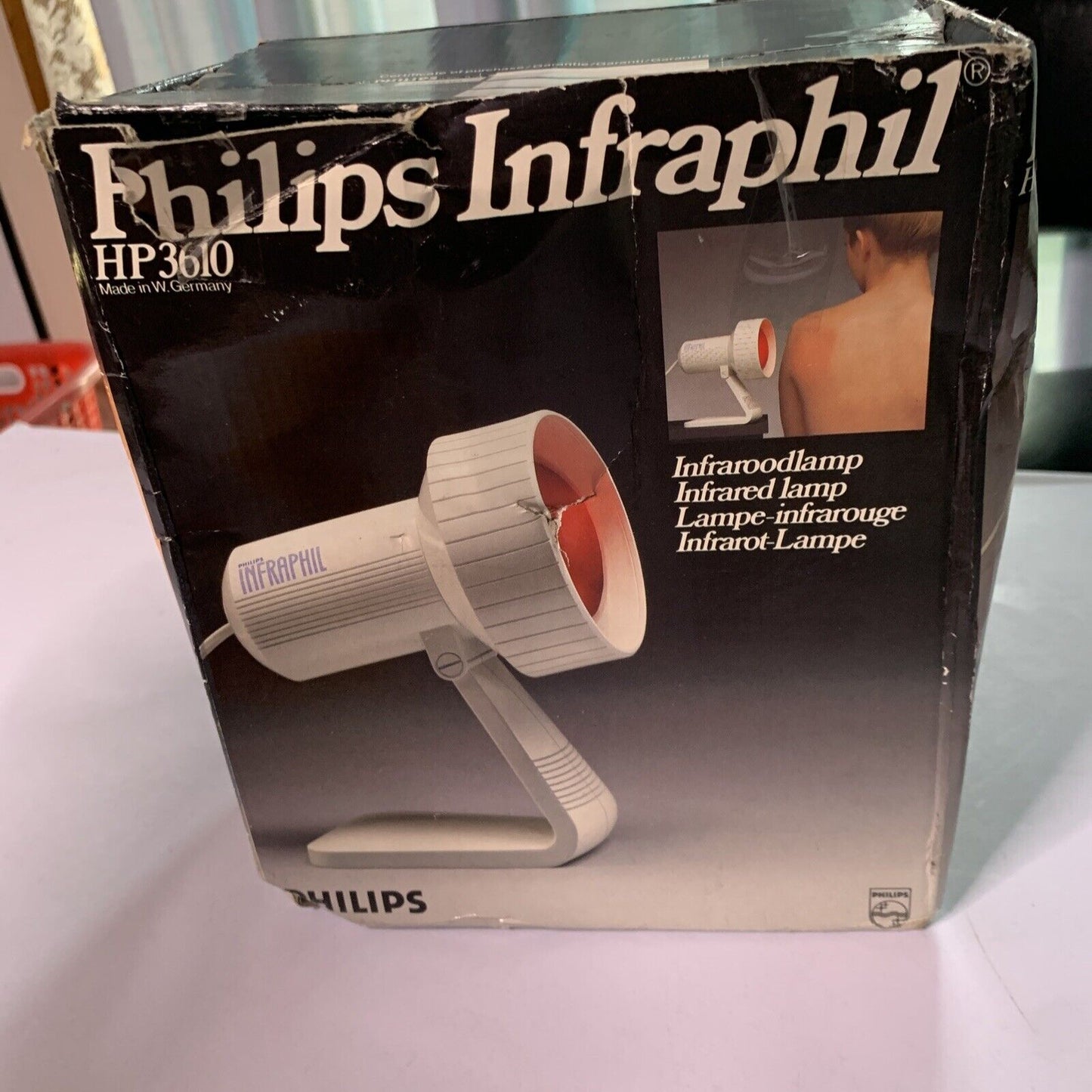 Philips Infraphil Infrared Red Heat Lamp Light Therapy HP 3610