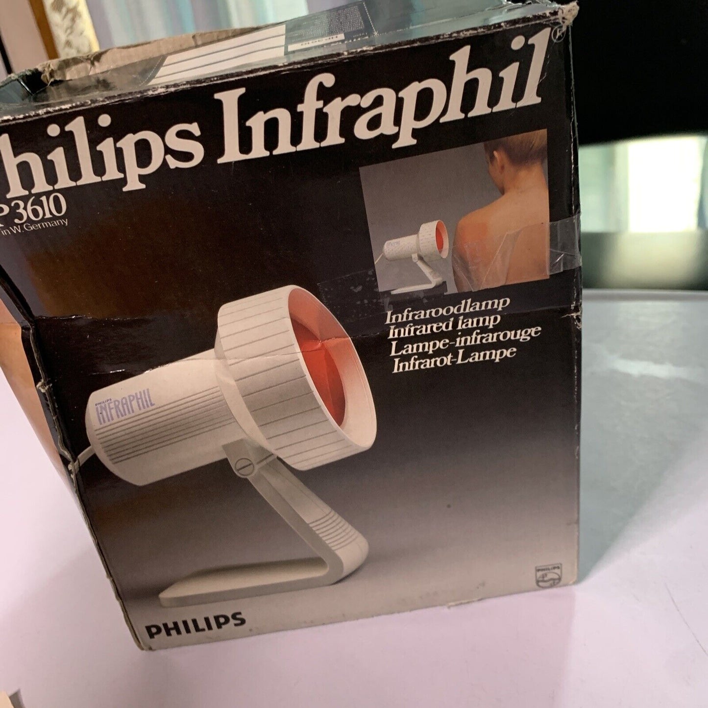 Philips Infraphil Infrared Red Heat Lamp Light Therapy HP 3610