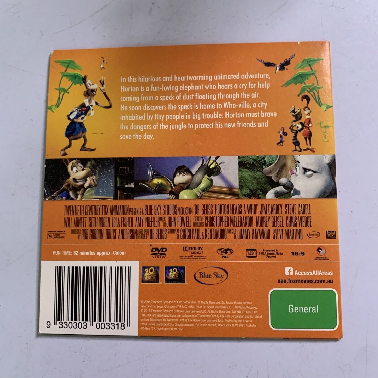 Dr. Seuss' Horton Hears A Who (DVD, 2008) Animated Film Region 4